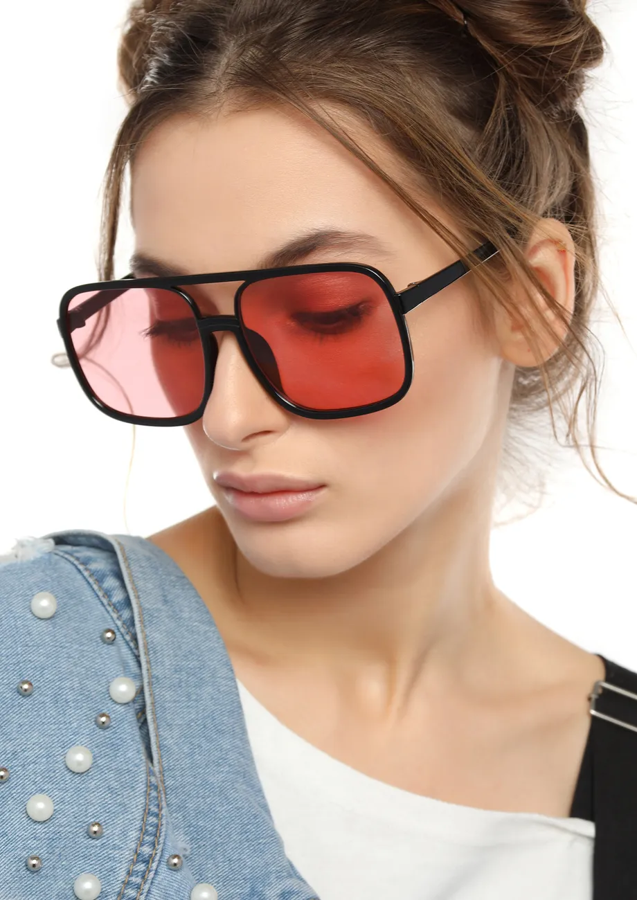 Buy YOUR CLASSY PINK SQUARE FRAME SUNGLASSES for Women Online in India