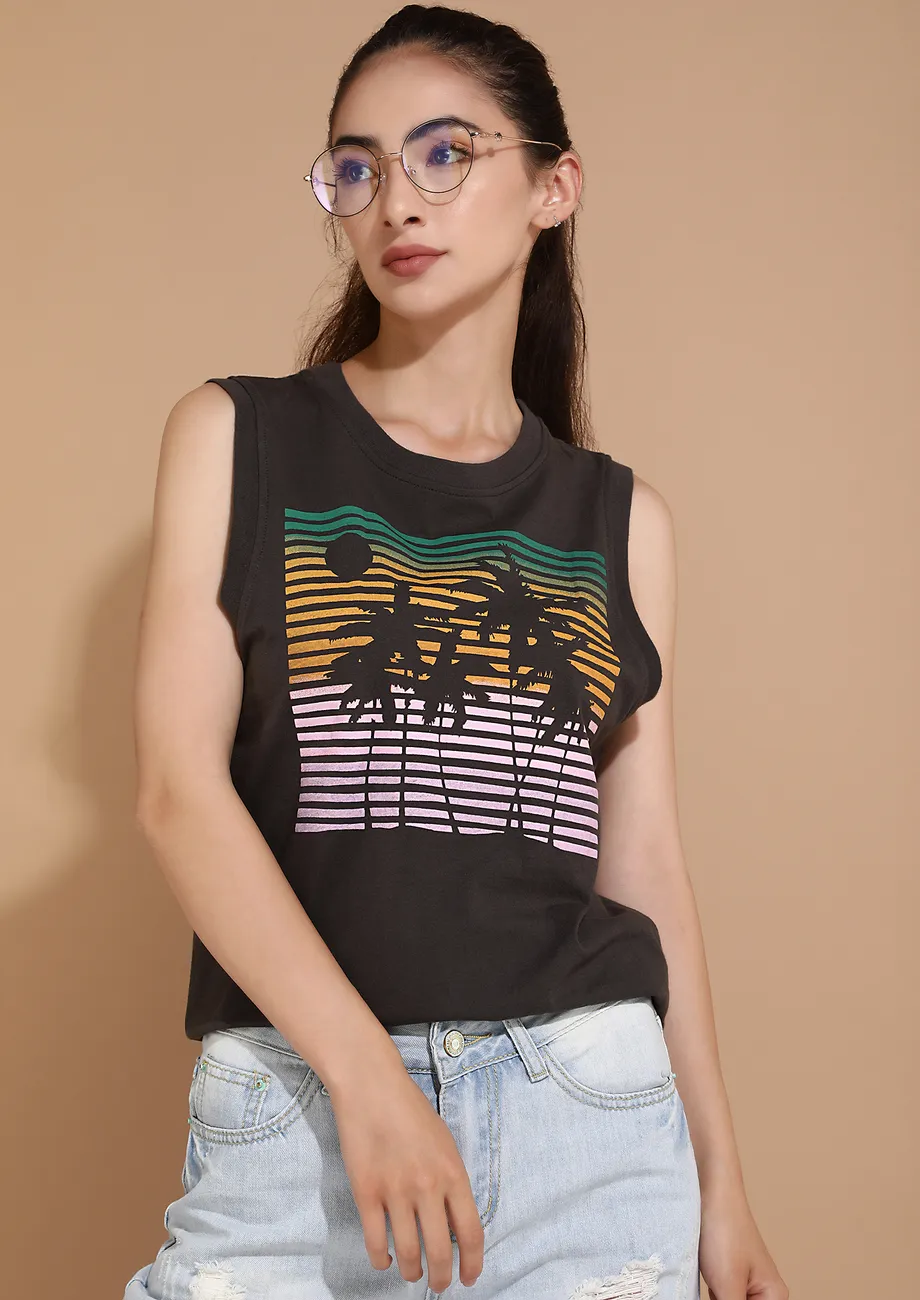 PRETTY RAD BLACKISH GREEN TOP