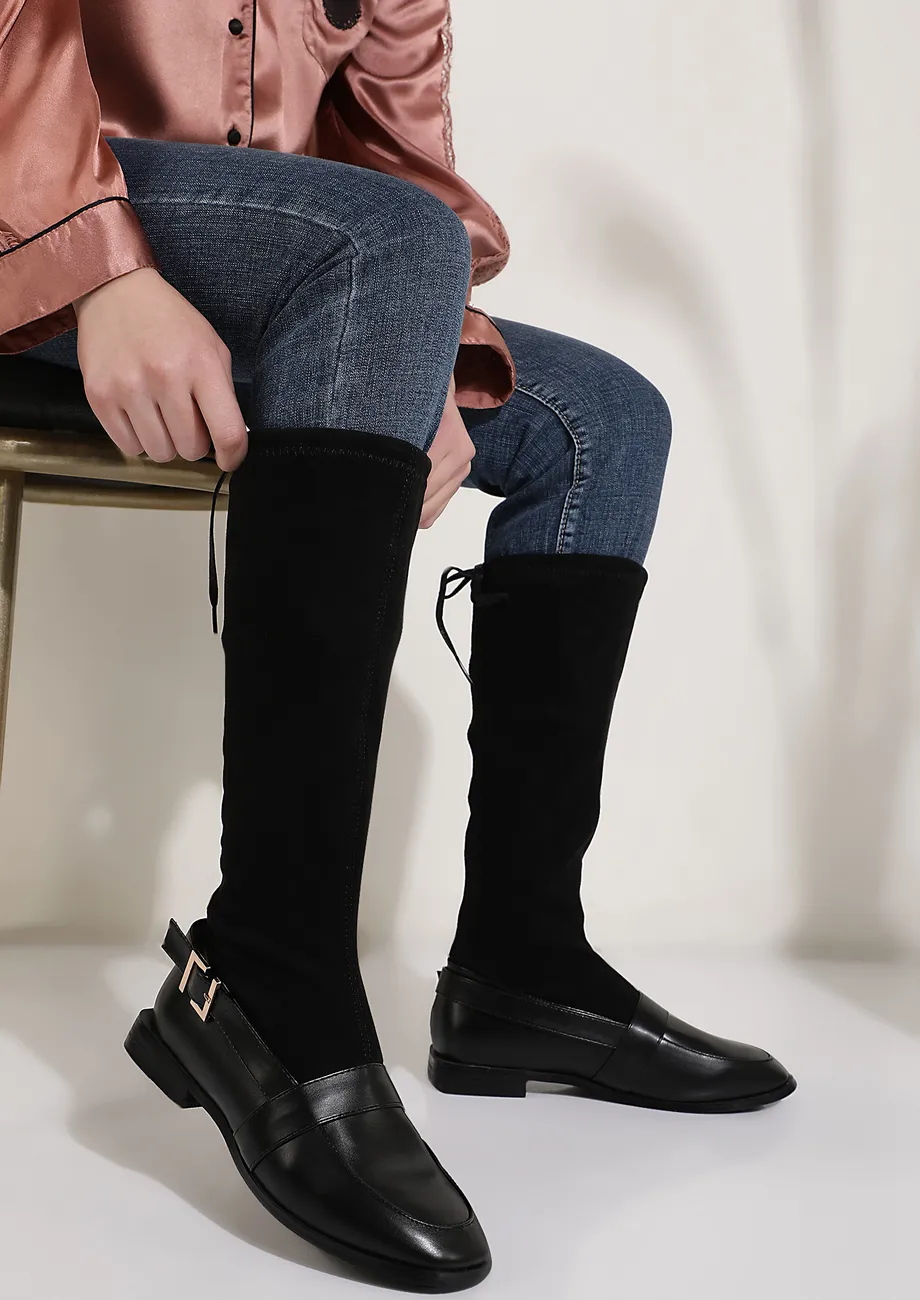 Buy Long Way To The Top Black Boots for Women Online in India