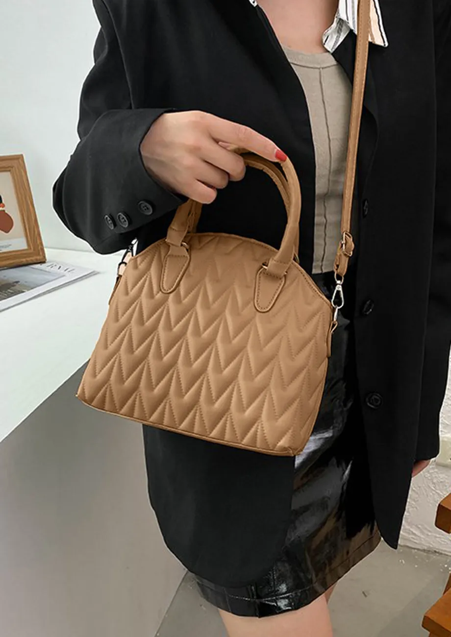 QUILT NOW KHAKI HANDBAG