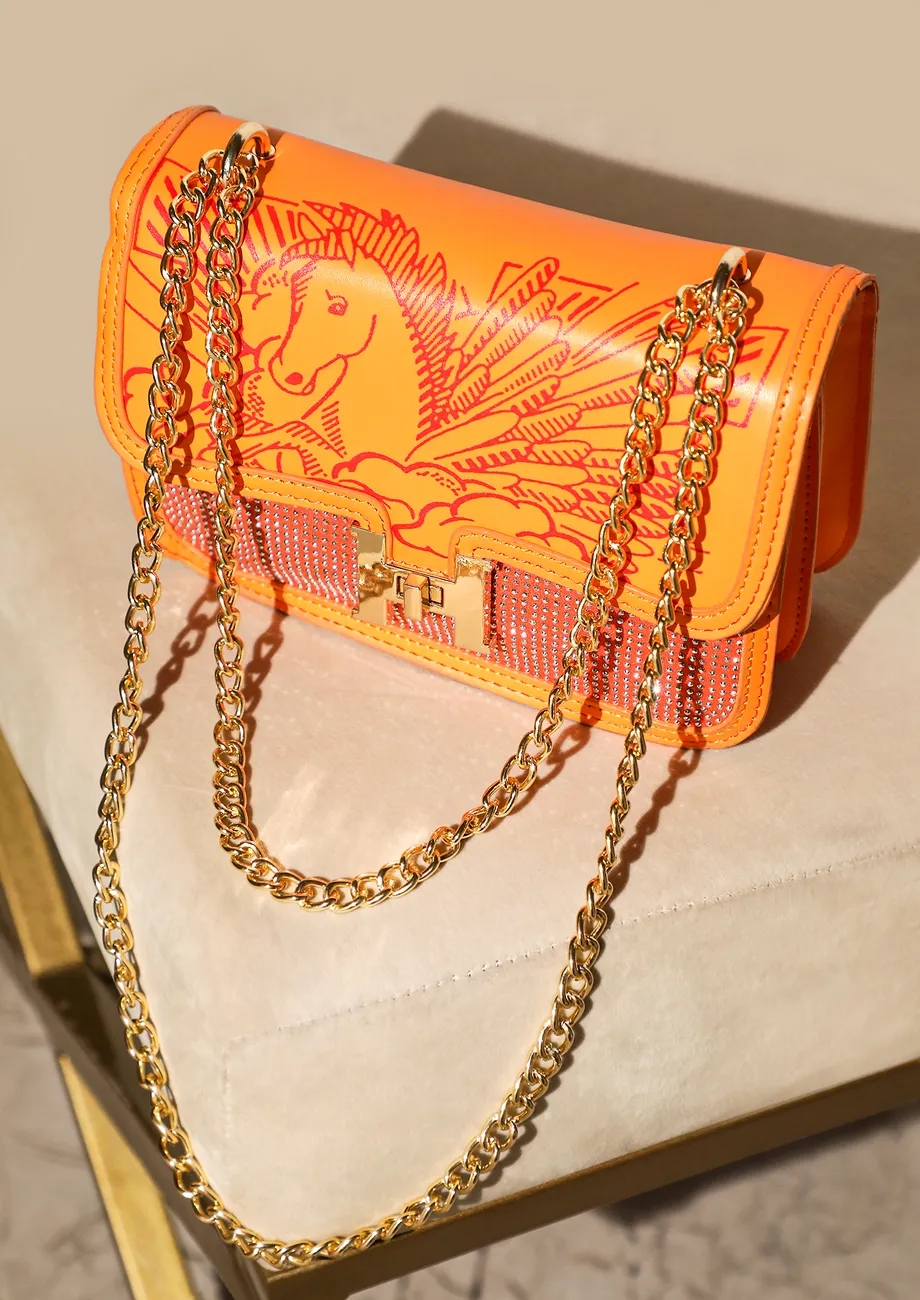 Orange purse on sale