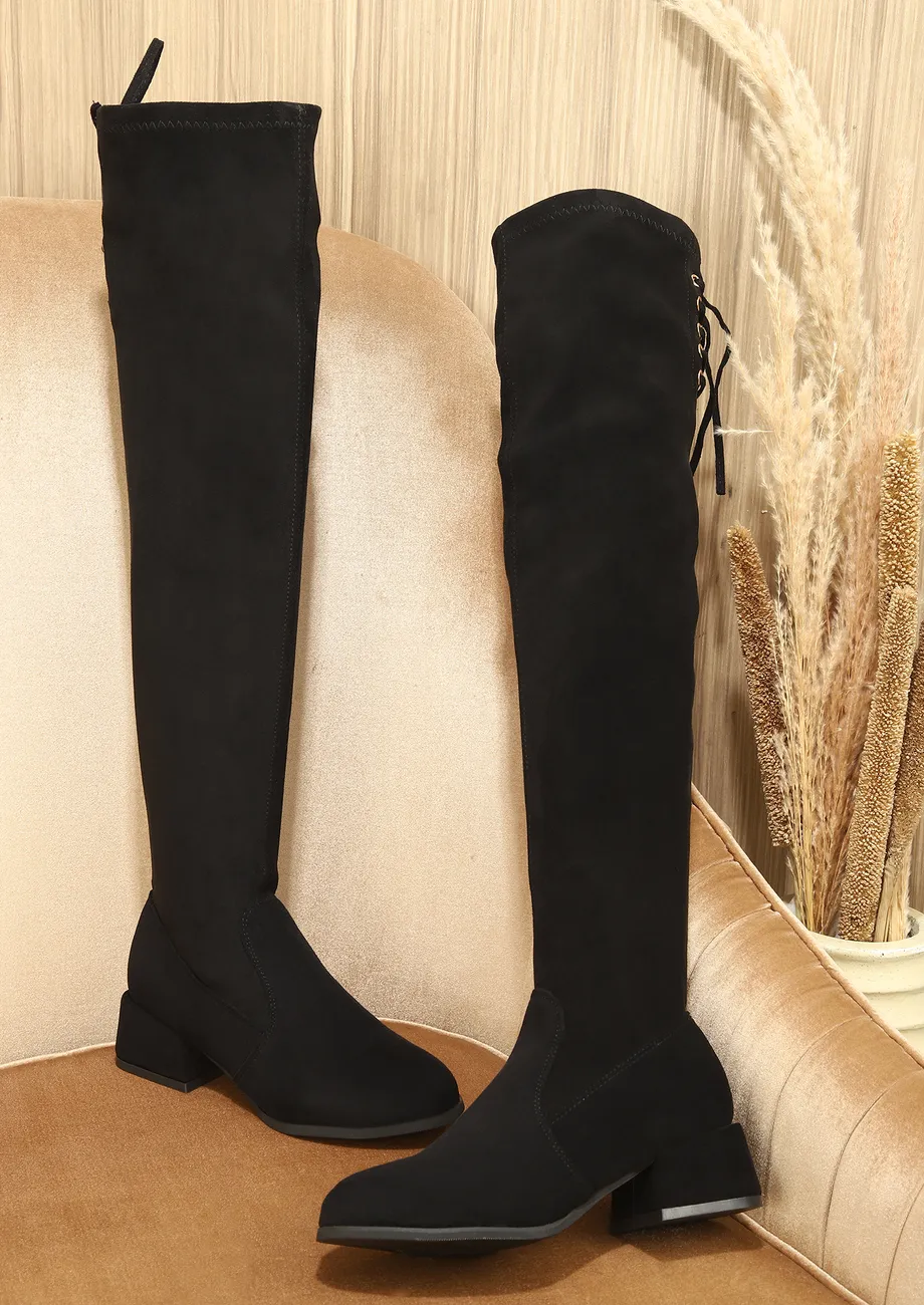 Long black boots for girls online