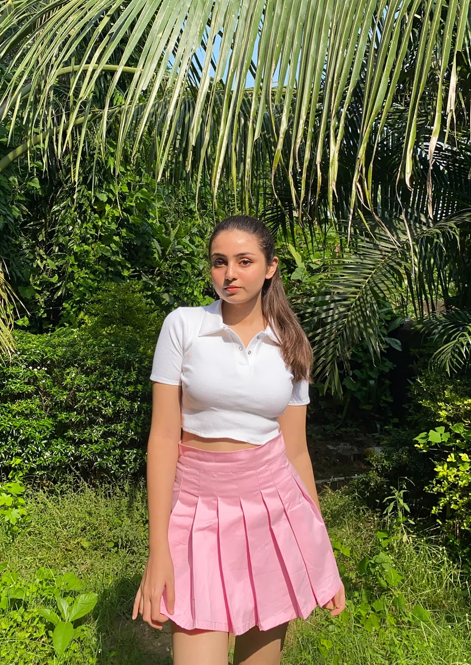 Pink skirt online best sale