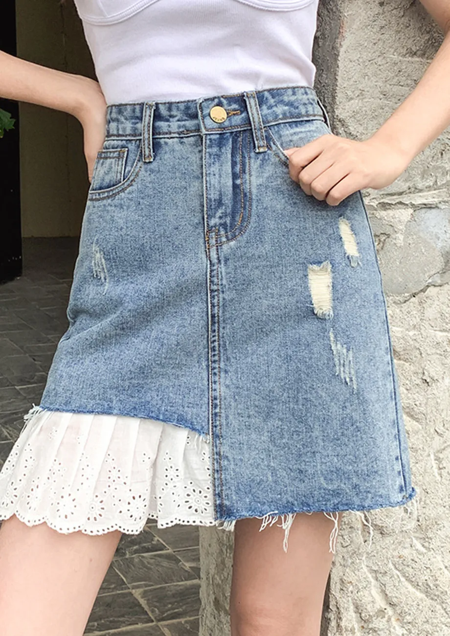 MY OFFBEAT BLUE DENIM SKIRT