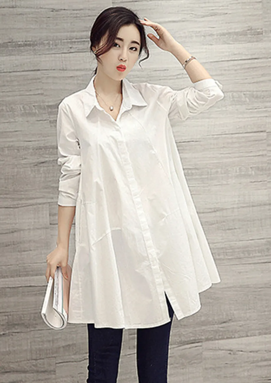 Buy WHAT A CUTIE WHITE LONG SHIRT for Women Online in India