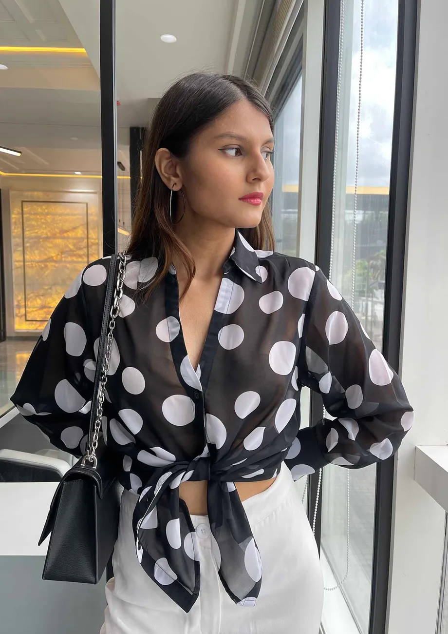 retro polka dot shirt
