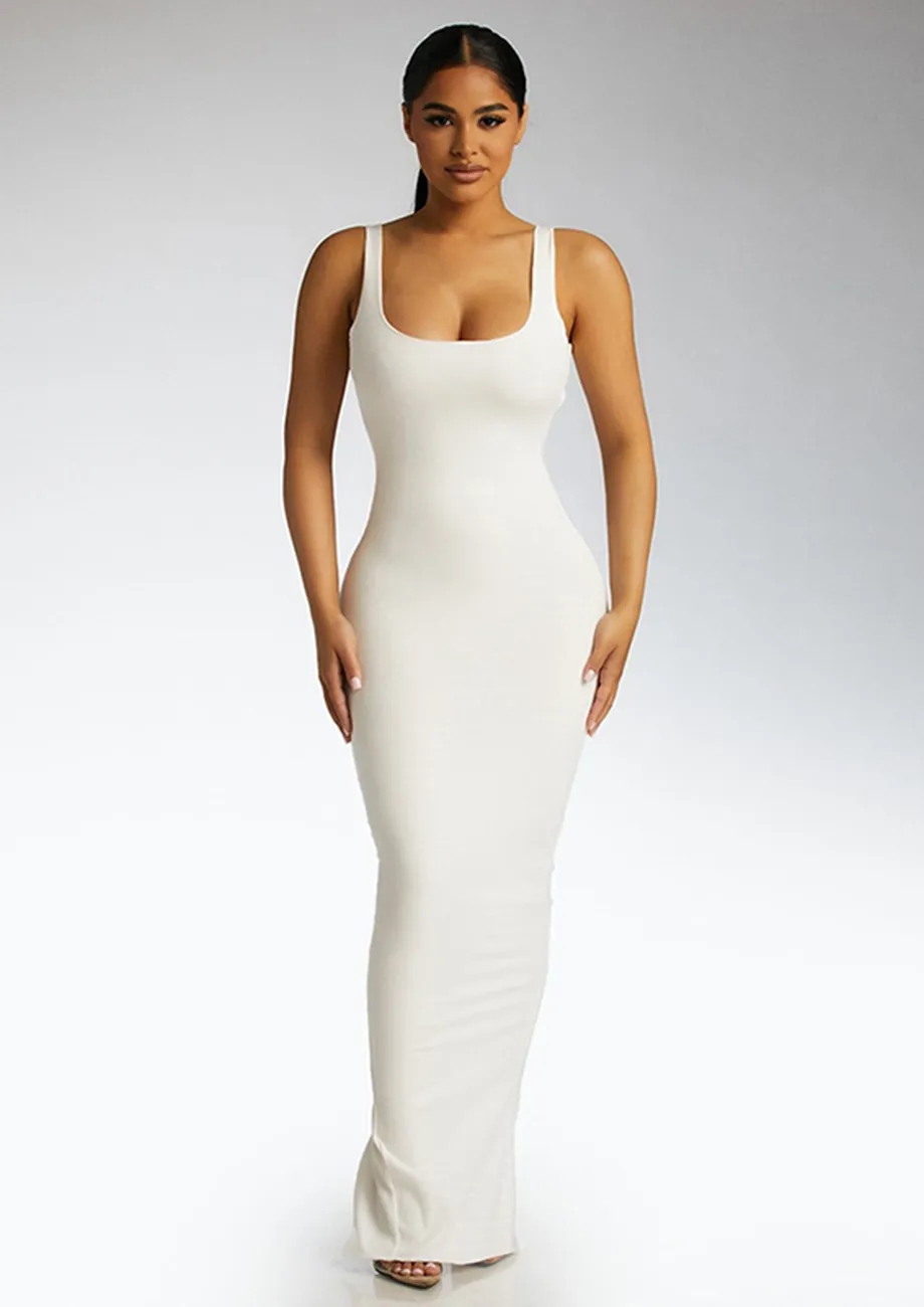 Maxi white bodycon dress hotsell