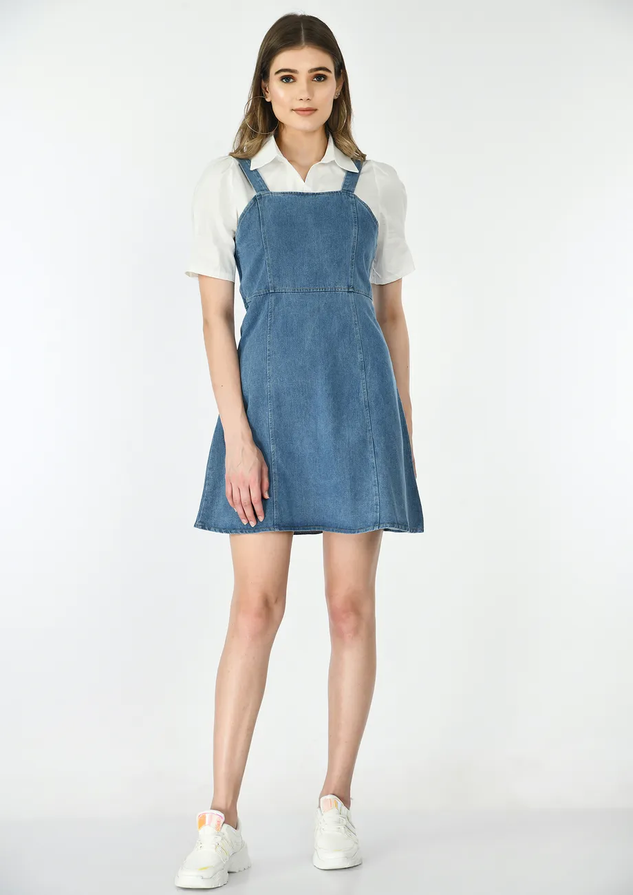 Buy Short Denim Dress With Shirt for Women Online in India