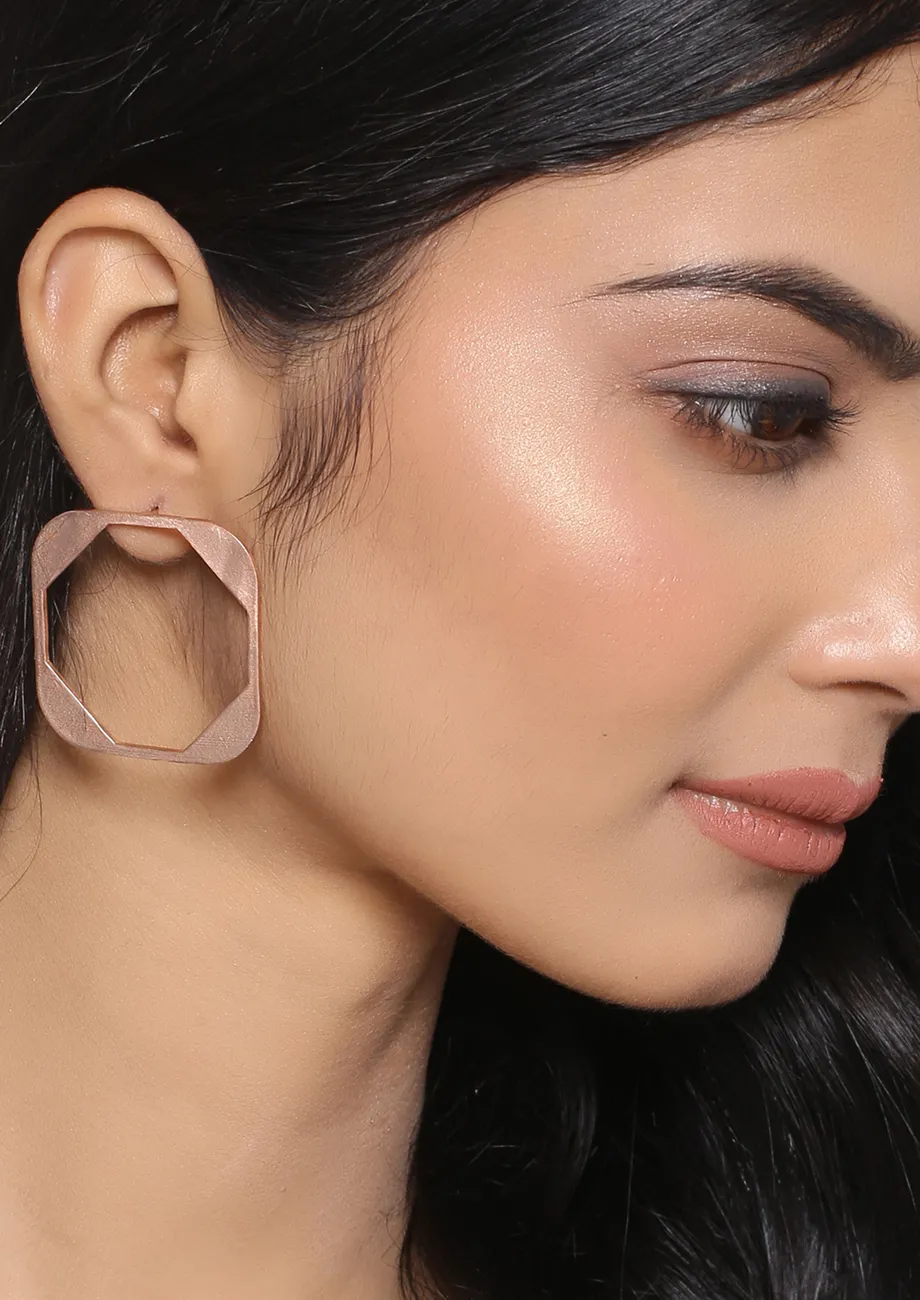 TILE EARRINGS ROSEGOLD