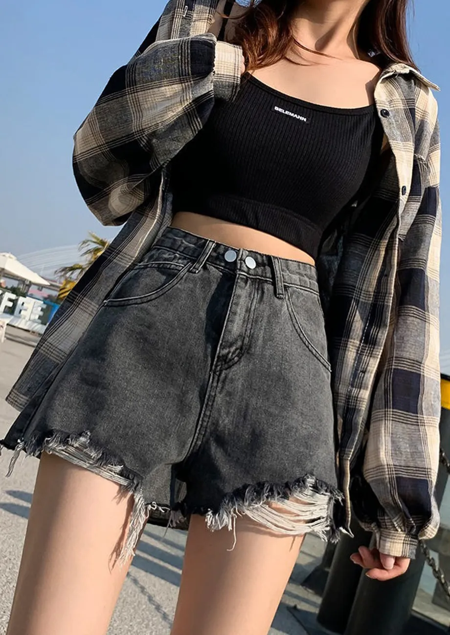 Denim shorts for womens online best sale