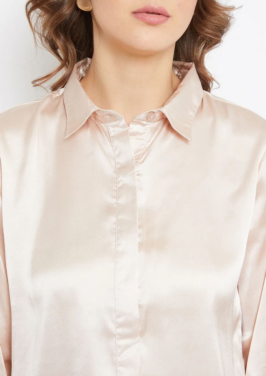 Peach satin blouse online