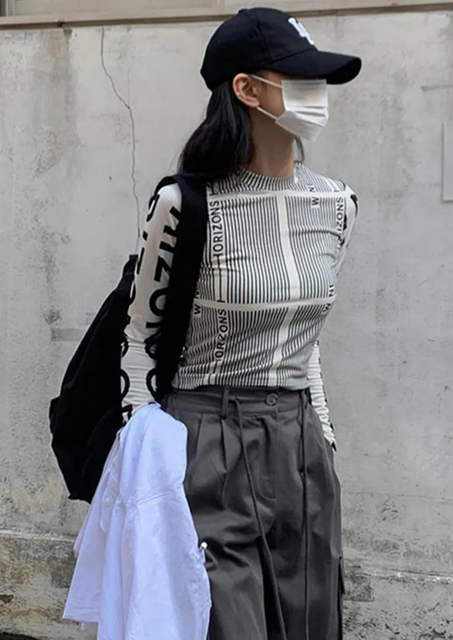 Buy ALL PRINTED Y2K SLIM FIT WHITE T-SHIRT TOP for Women