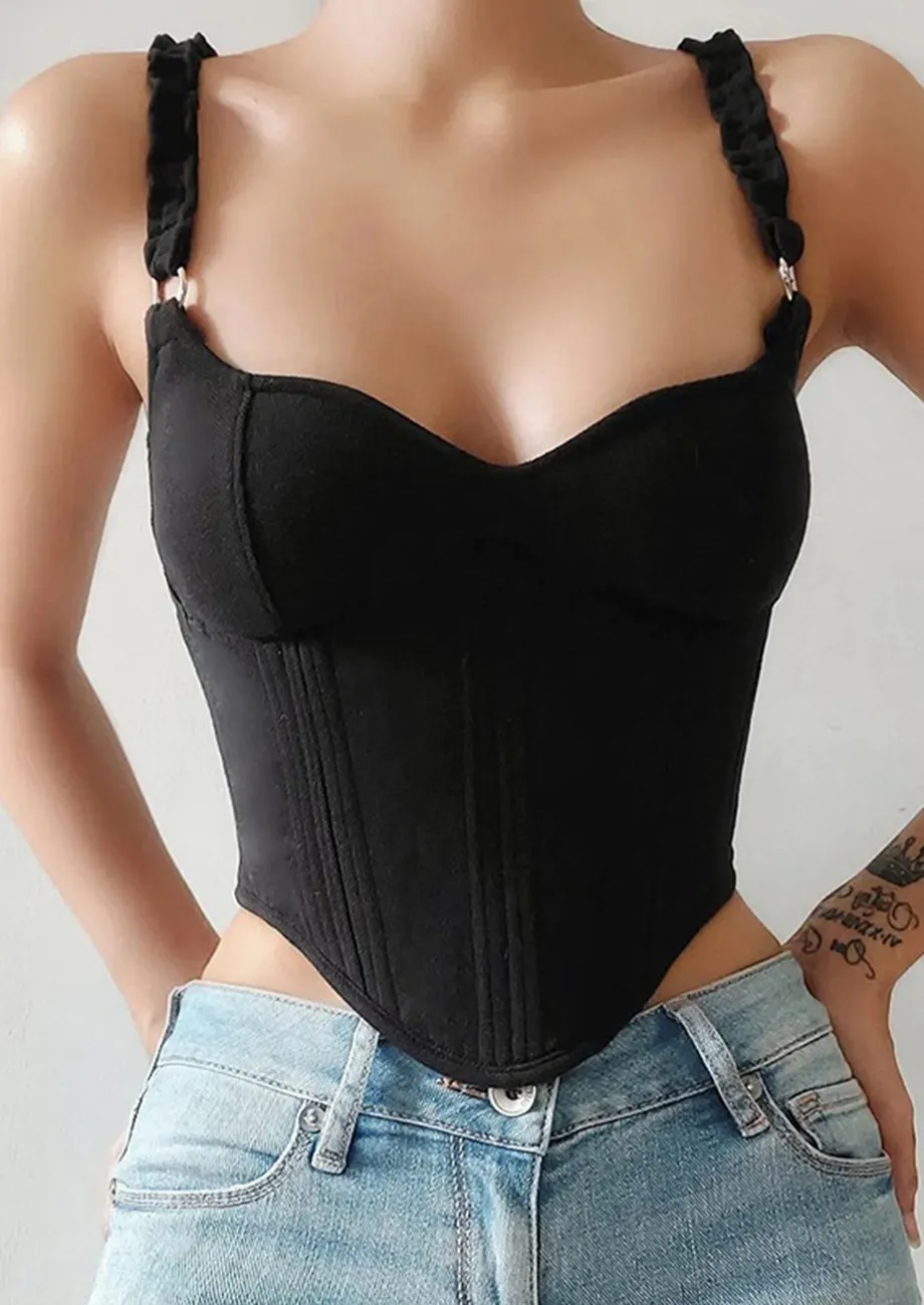 sweetheart neckline bustier top