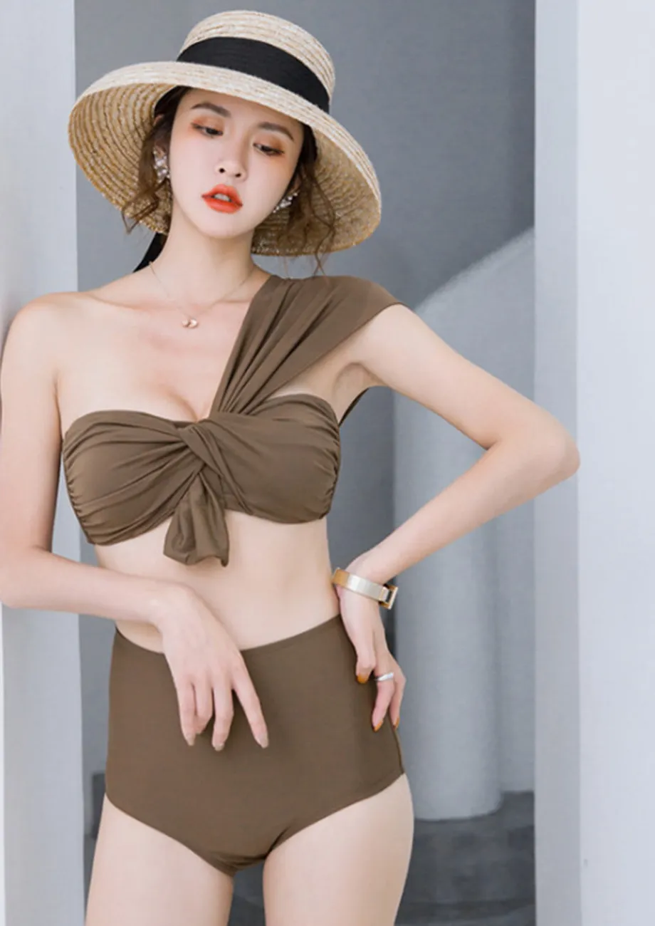 THROW A POOL PARTY BROWN BIKINI SET