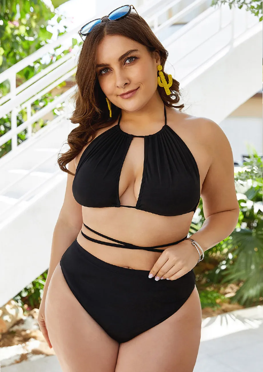womens black bikini set