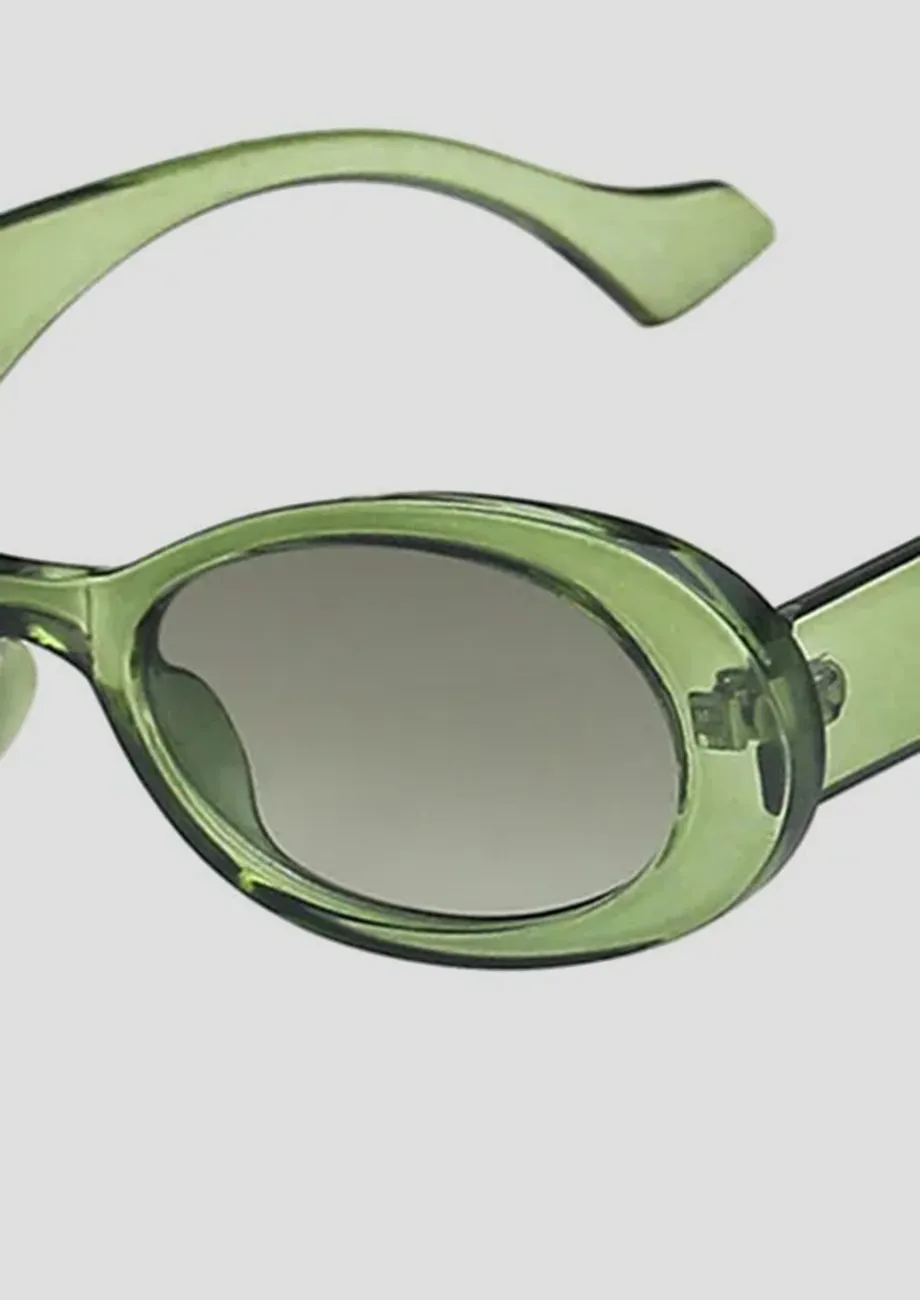 Buy Olive Green Retro Oval Sunglasses for Women Online in India