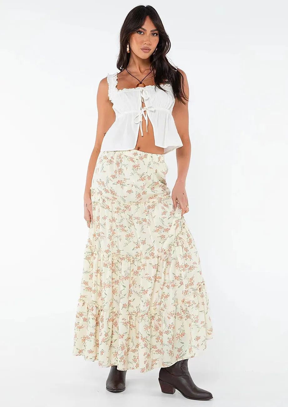 Floral maxi skirt online india cheap