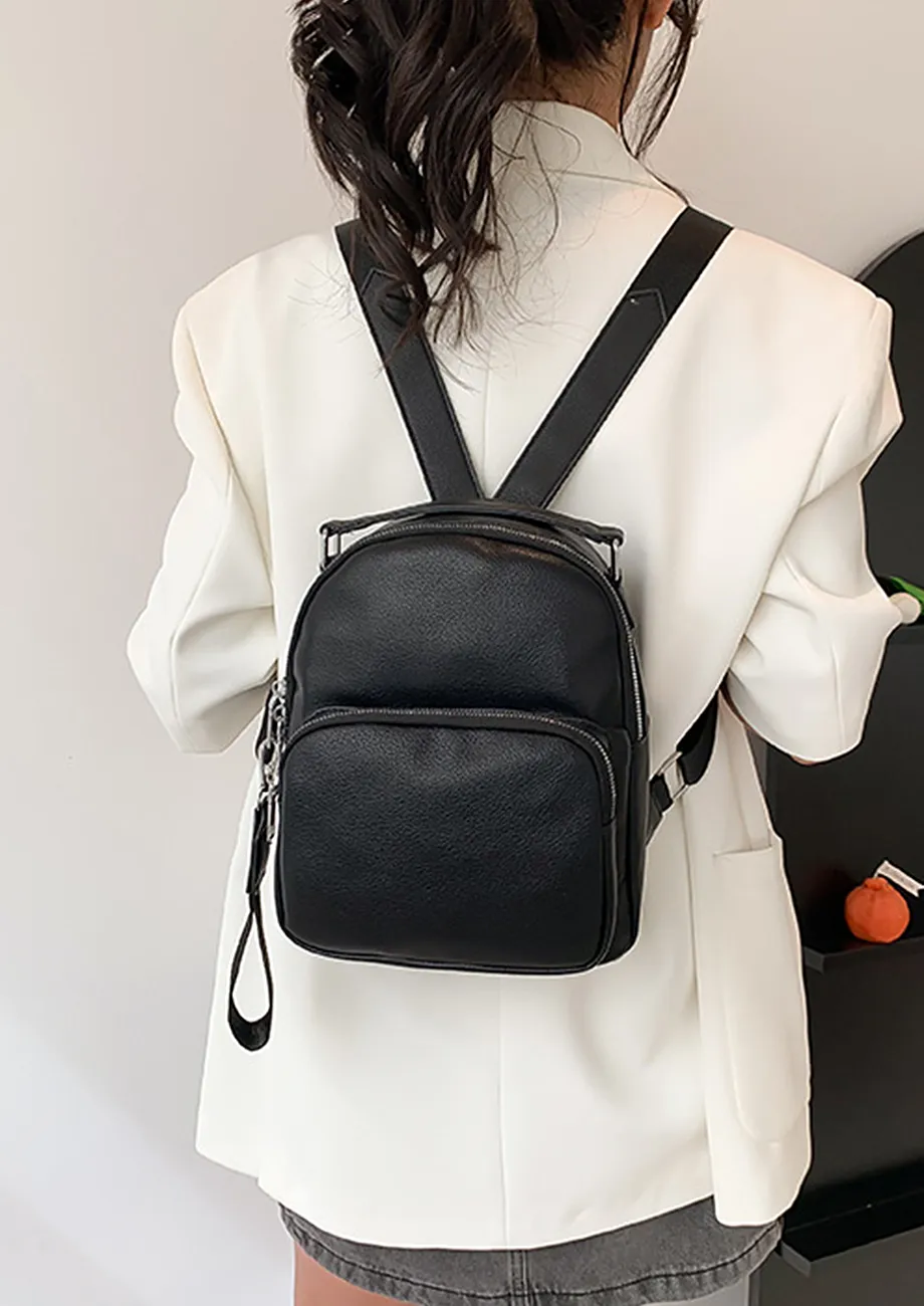 Buy BLACK ADJUSTABLE STRAP SMALL BACKPACK for Women Online in India