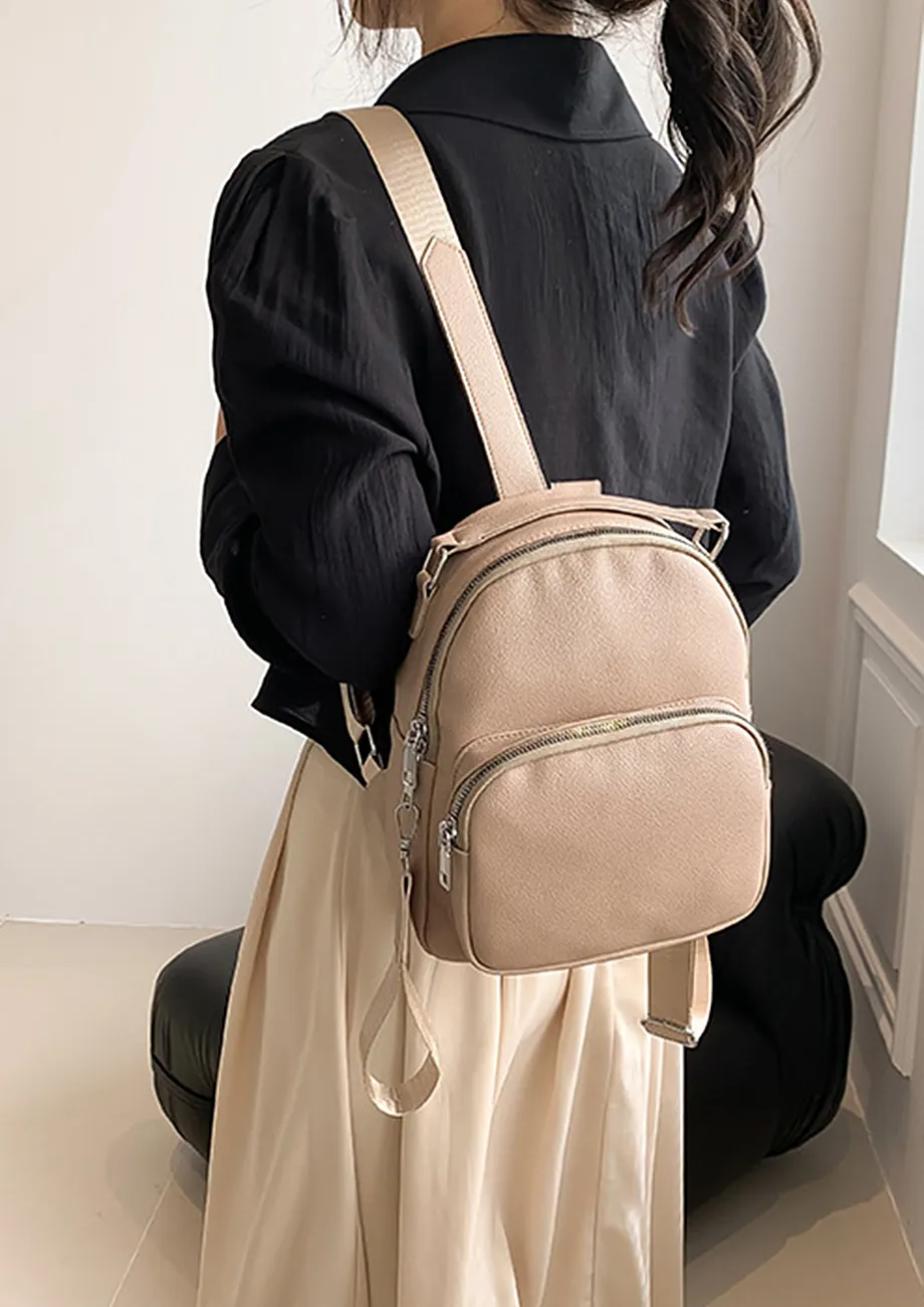 Buy KHAKI ADJUSTABLE STRAP SMALL BACKPACK for Women Online in India