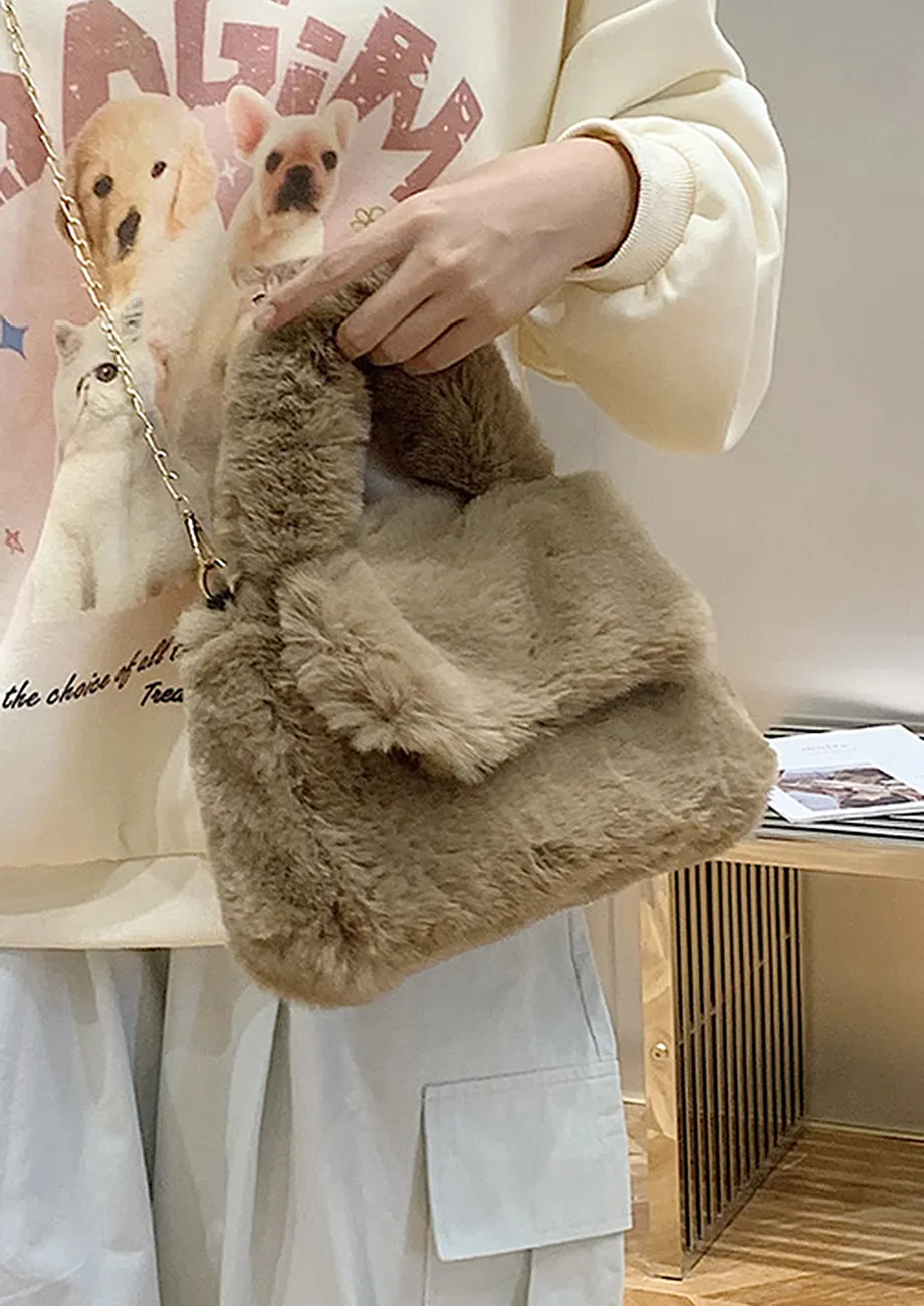 Furry sling bag best sale