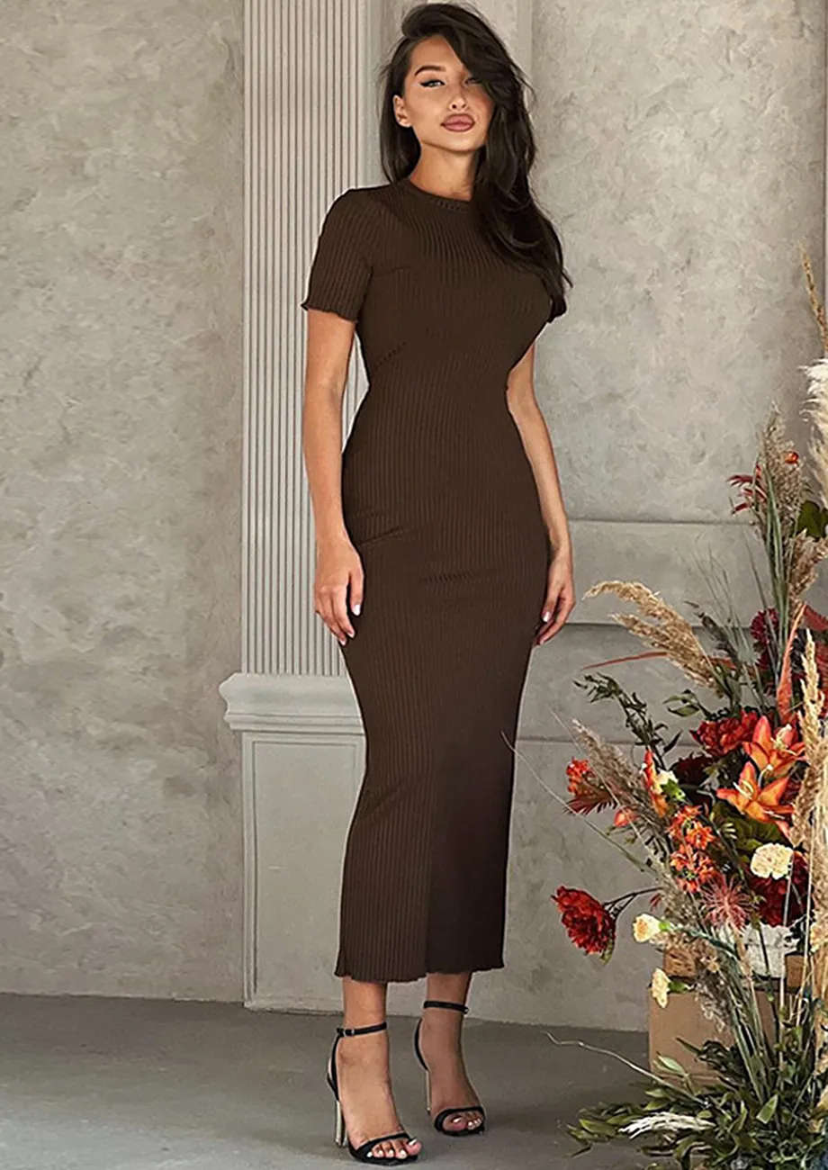 Buy Brown Midi Sheath Dress for Women Online in India