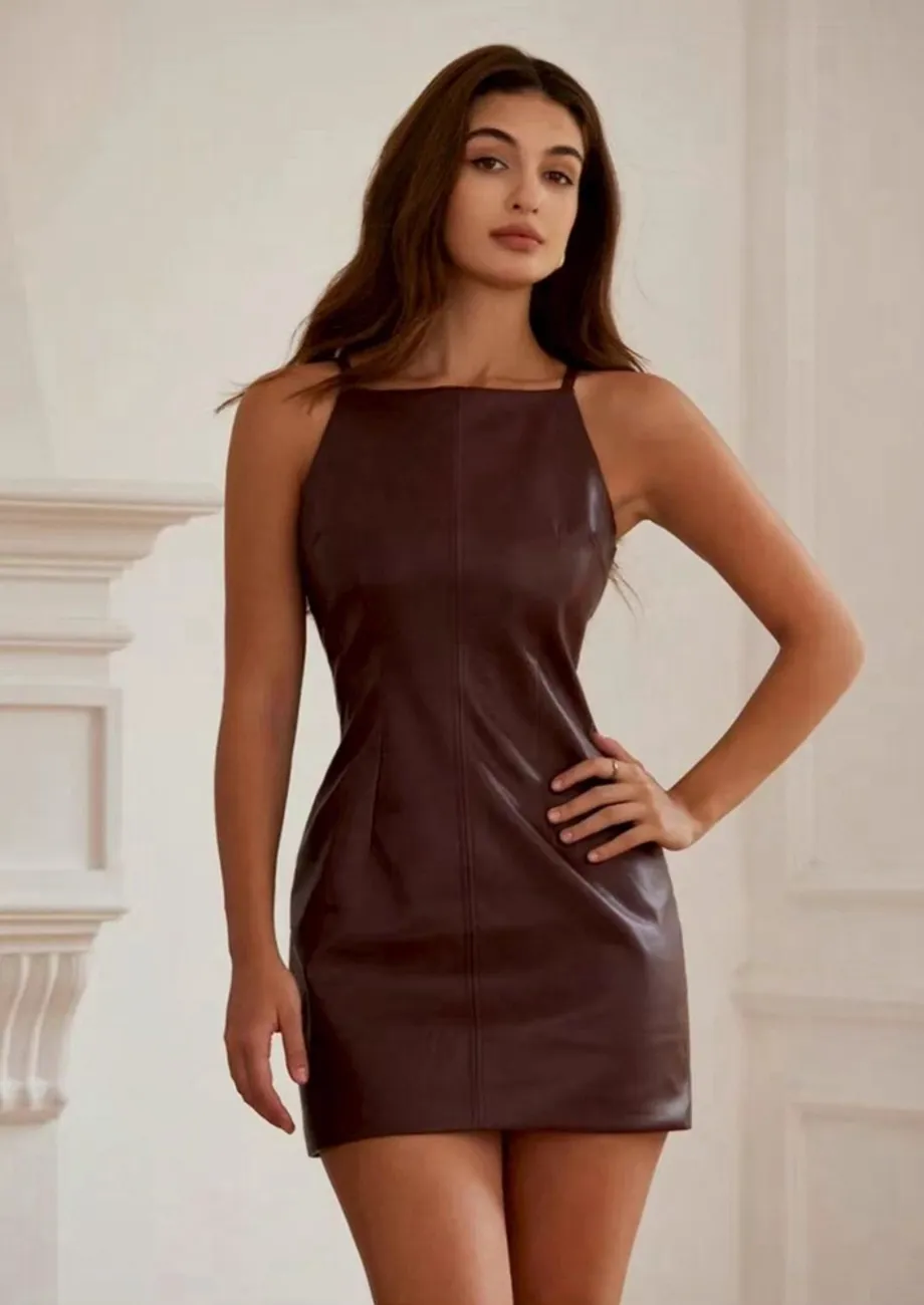 indian leather dress Women Leather Dress  Pristine India
