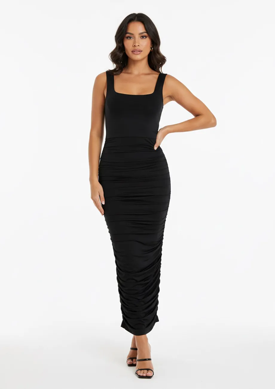 ruched bodycon dress india Buy Solid Black Midi for Women Online in You can also choose