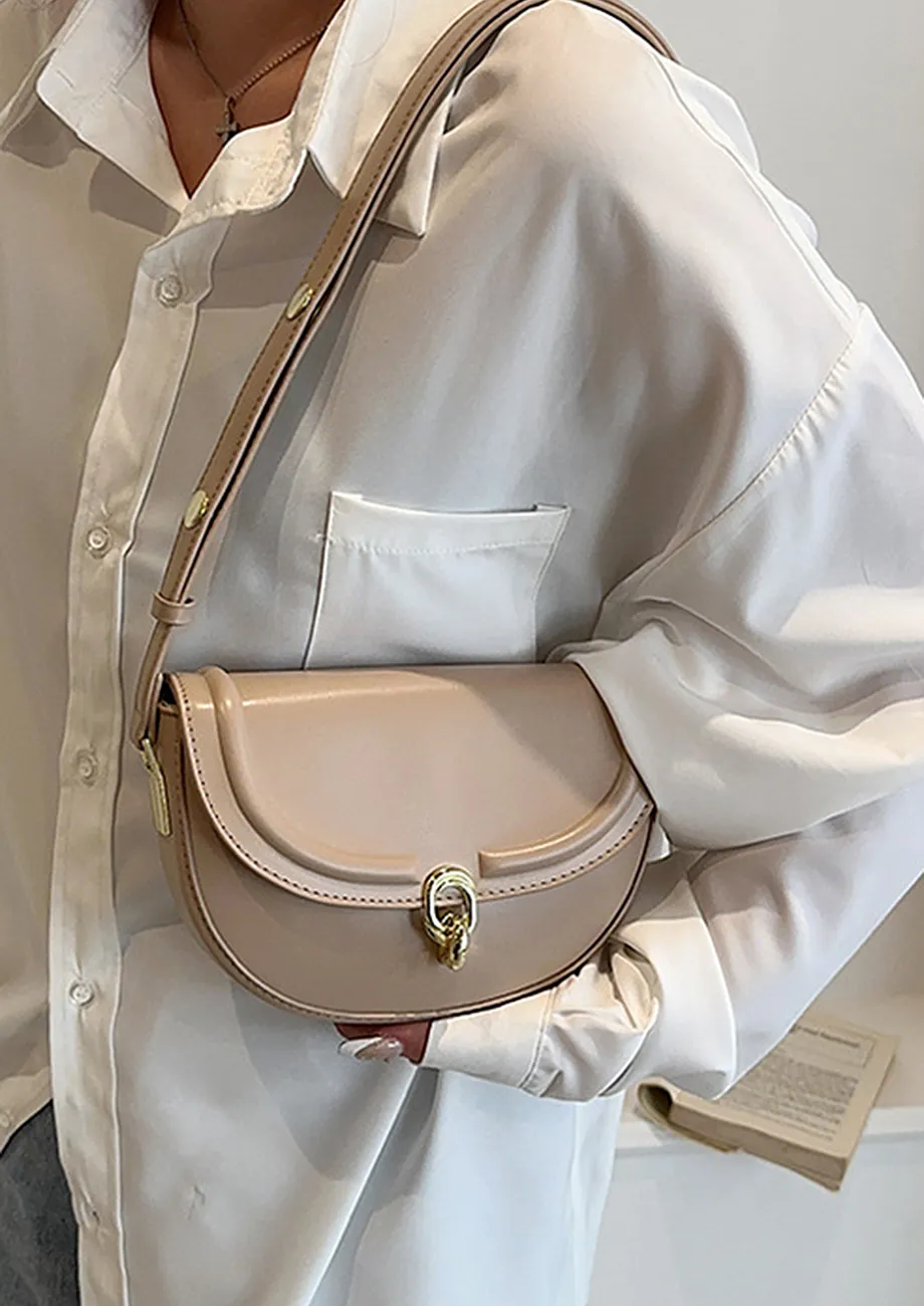 LIGHT KHAKI ADJUSTABLE STRAP SHOULDER BAG