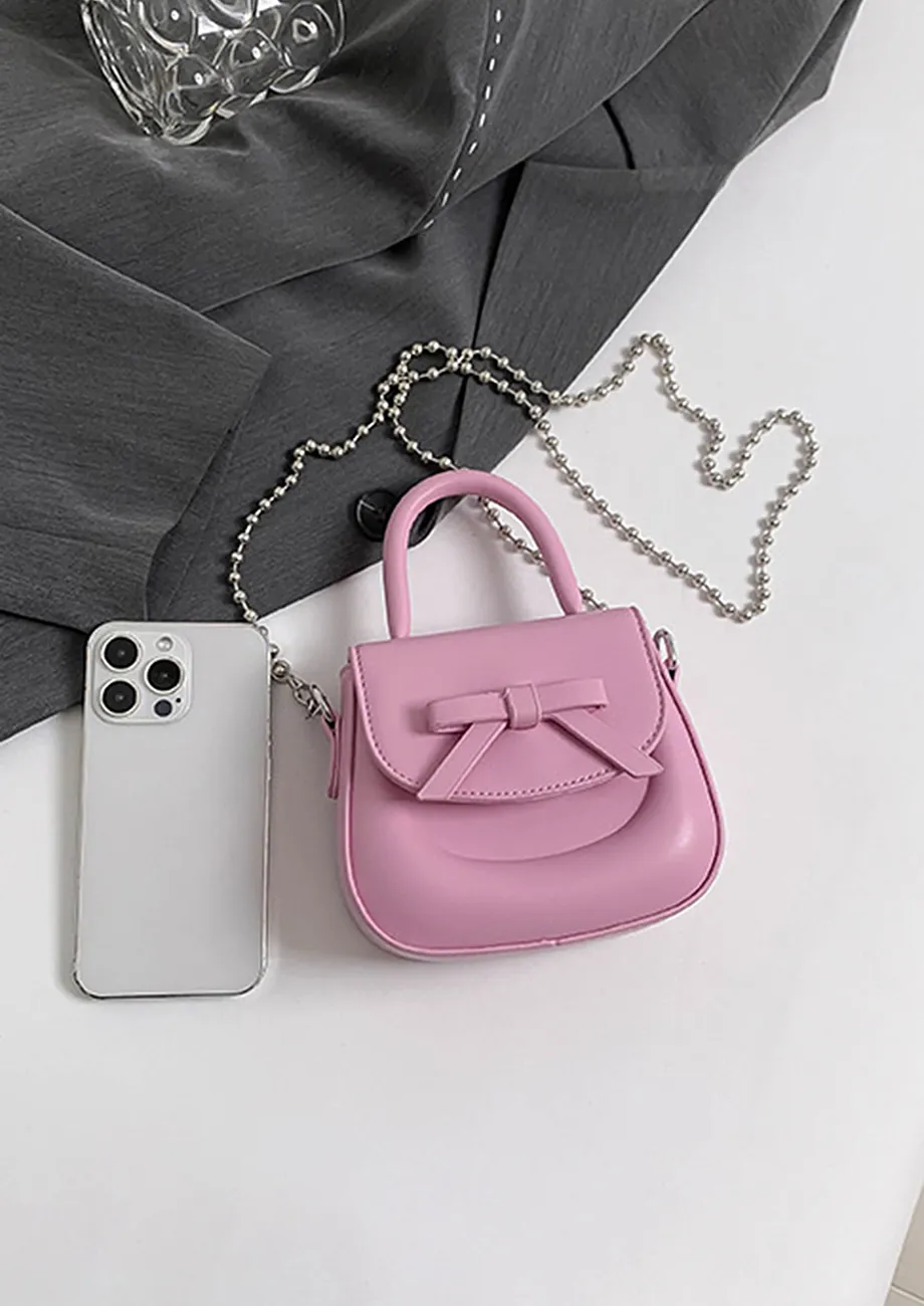 PINK MINI CROSSBODY SADDLE BAG
