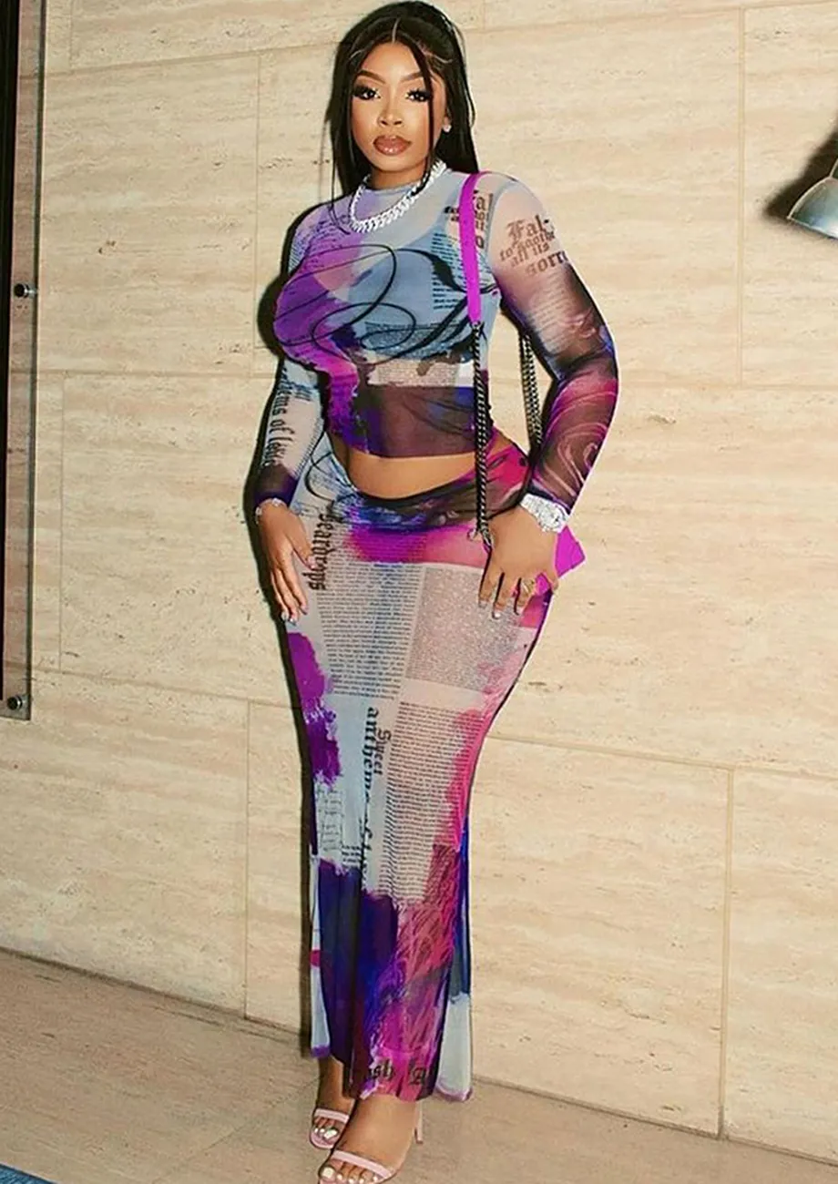 Mesh co ord set hot sale