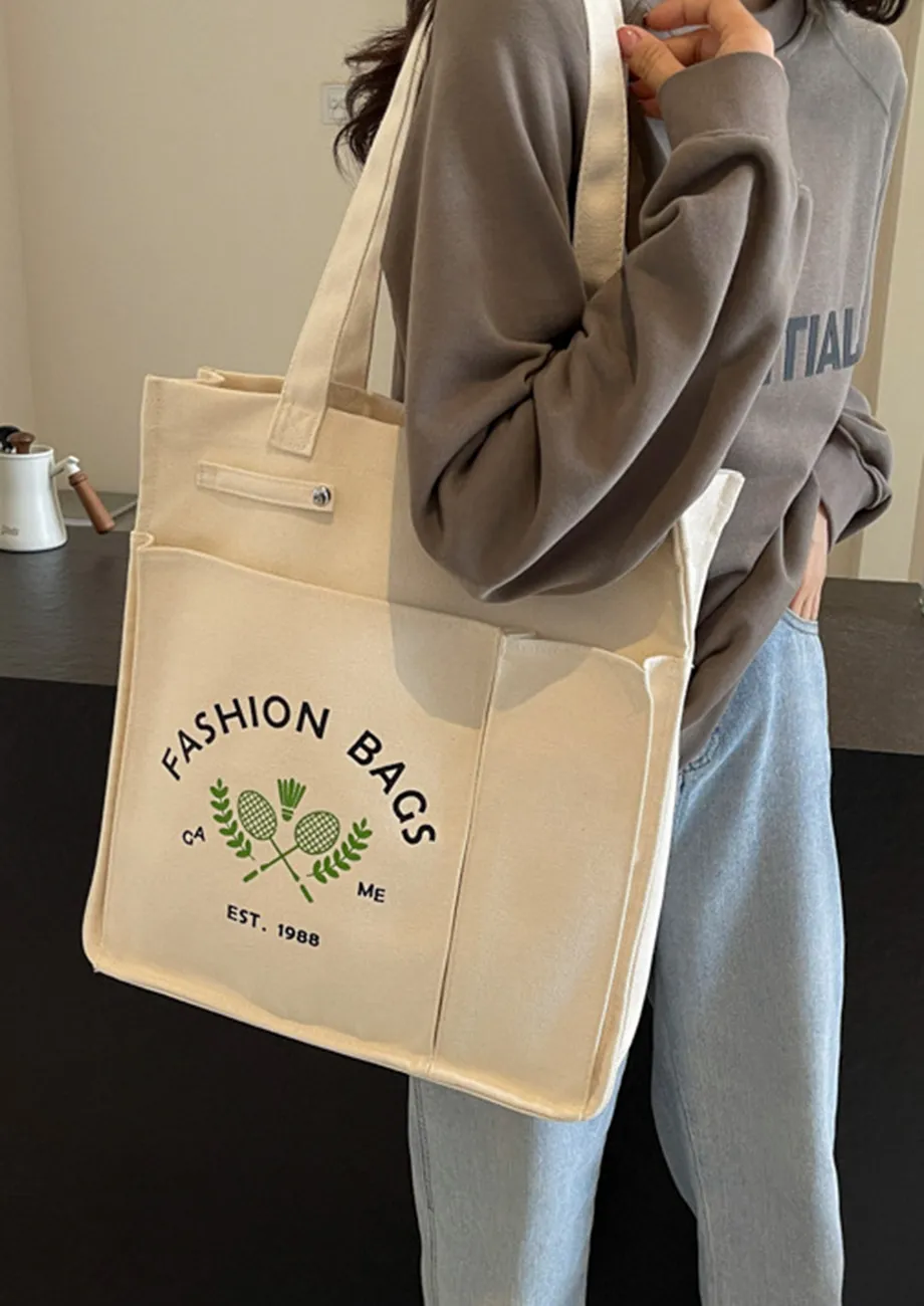 OFF-WHITE DOUBLE STRAP CANVAS TOTE BAG