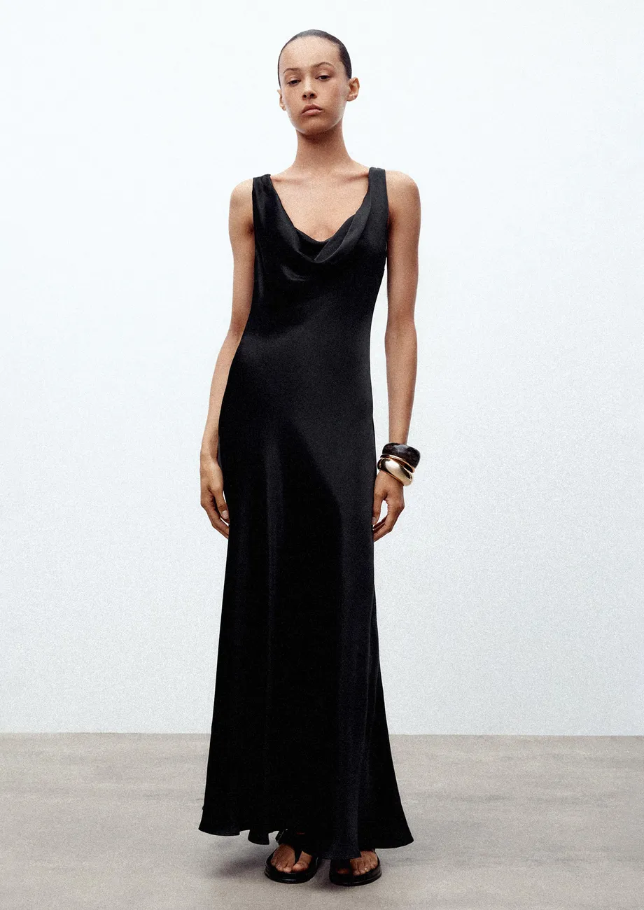 black a line maxi dress Elegant Everyday Comfort – URBAN REVIVO rush-week Black Maternity Dress by Size:Size 22W