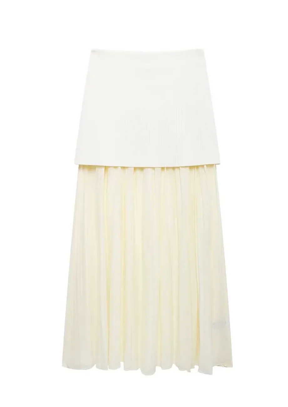 Pleated Maxi Skirt