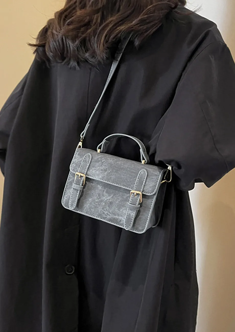 PU BLUE SINGLE HANDLE CROSSBOY BAG