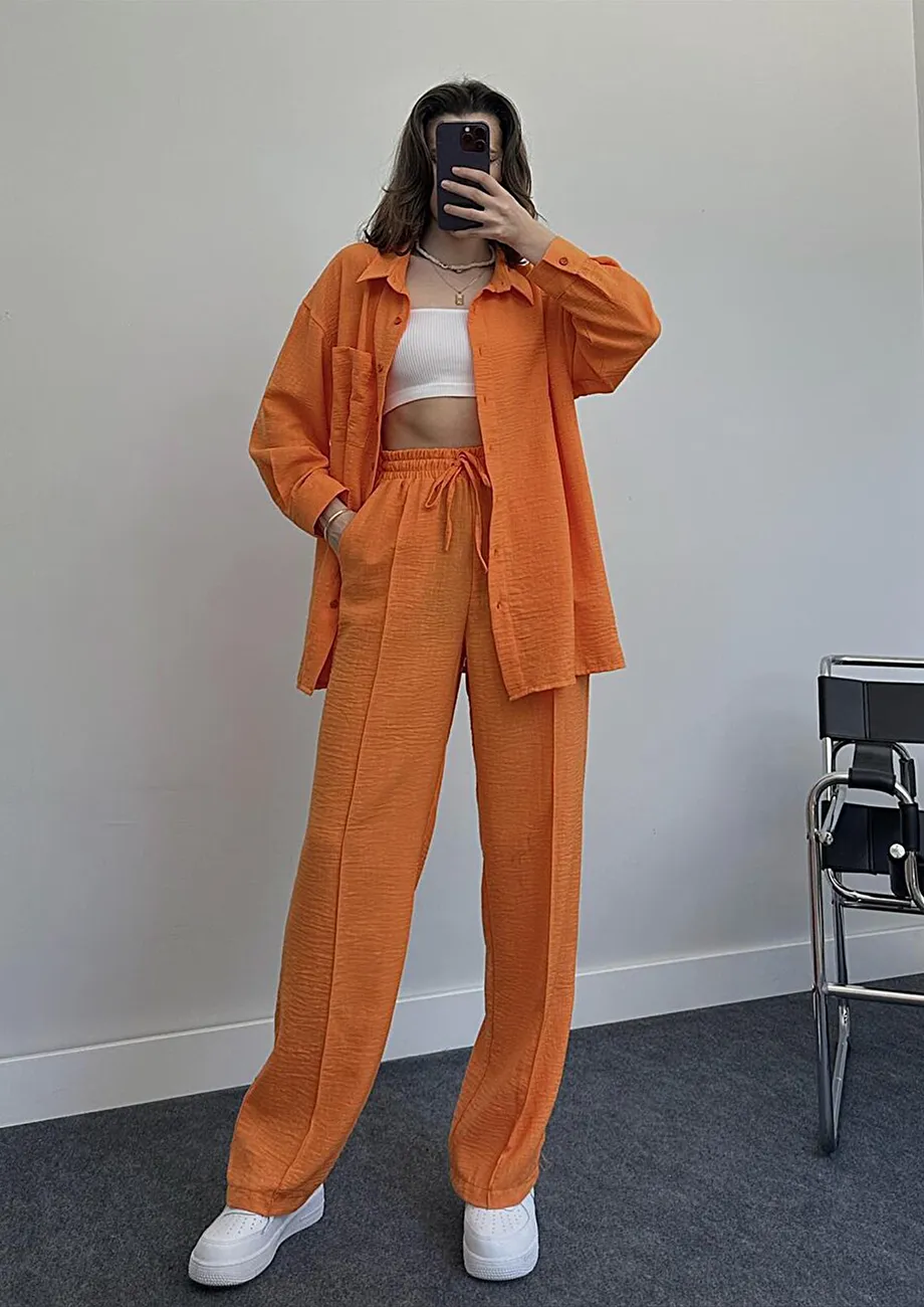 Orange two piece set hotsell