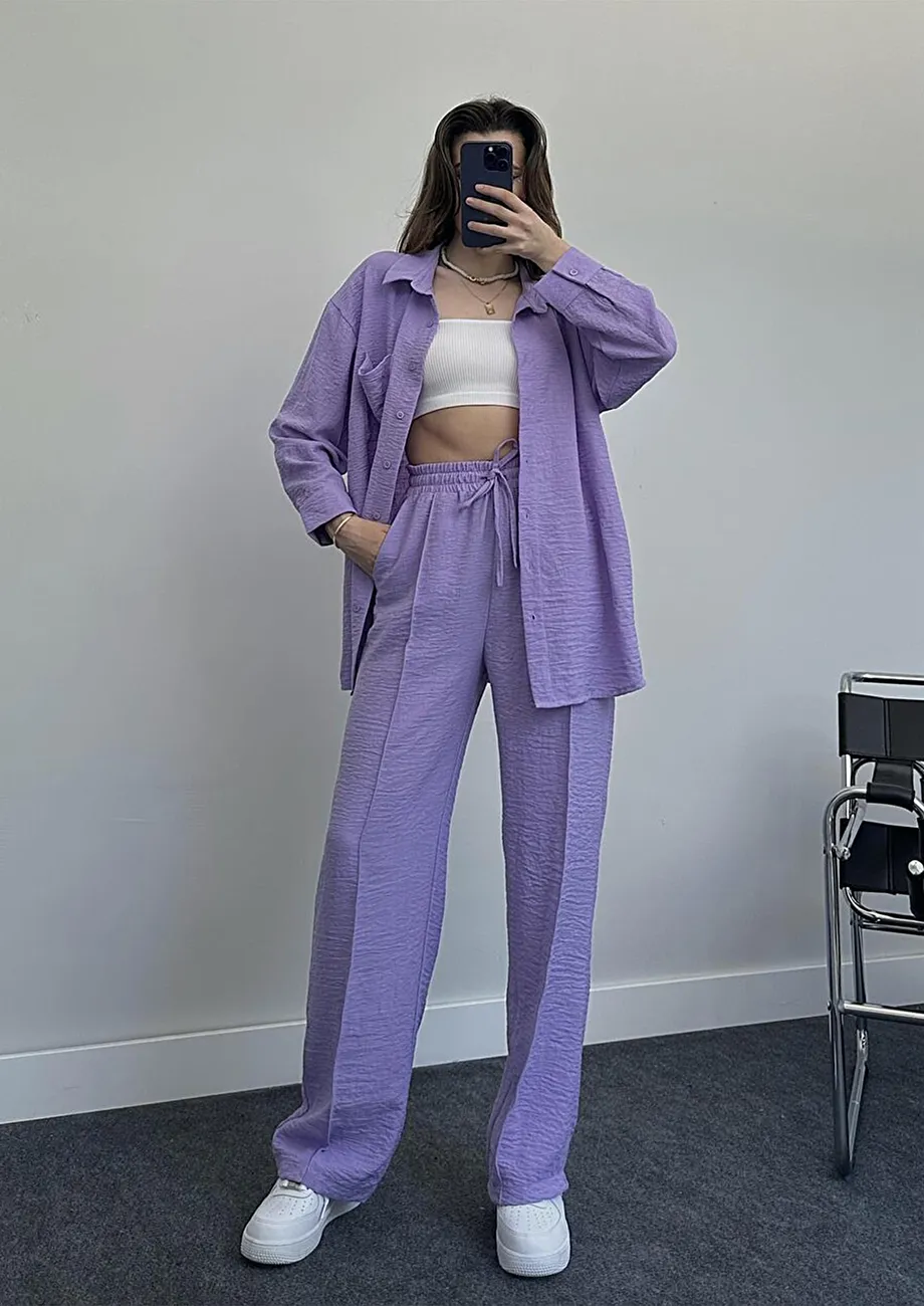 Purple two piece outfit hotsell