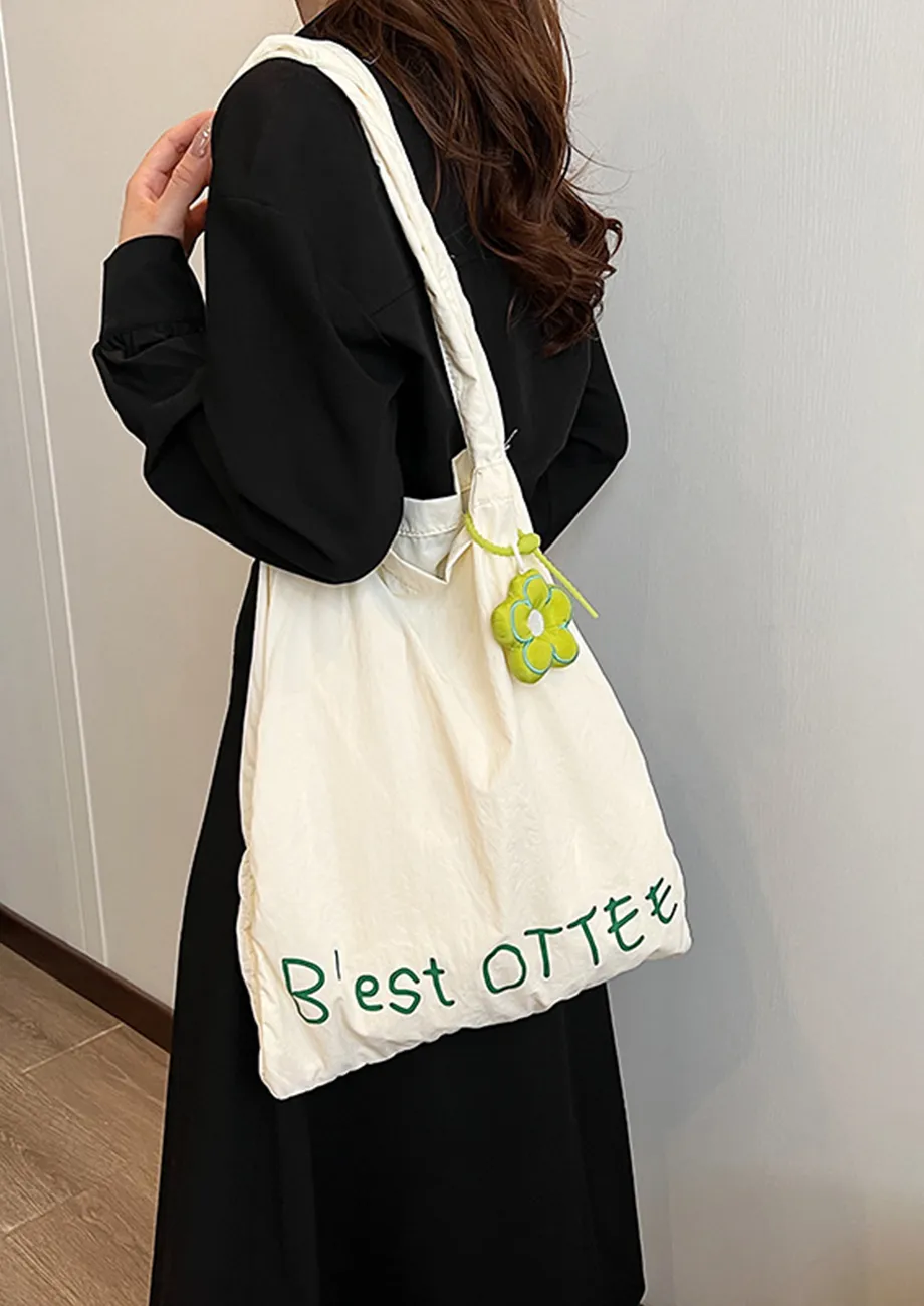 OFF-WHITE PRINTED CANVAS TOTE BAG