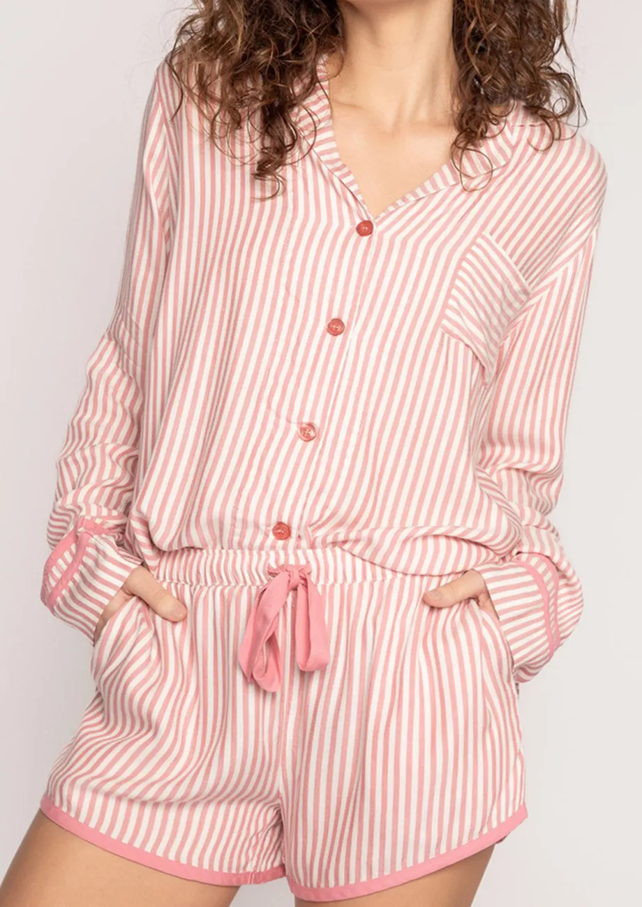 Red Striped 2pc Nightwear Set