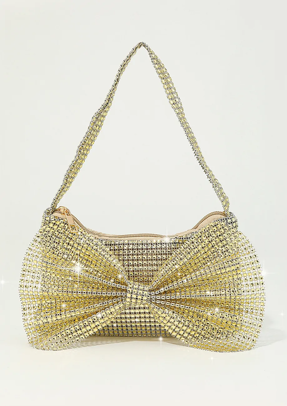 GOLDEN BOW-KNOT DECOR PURSE