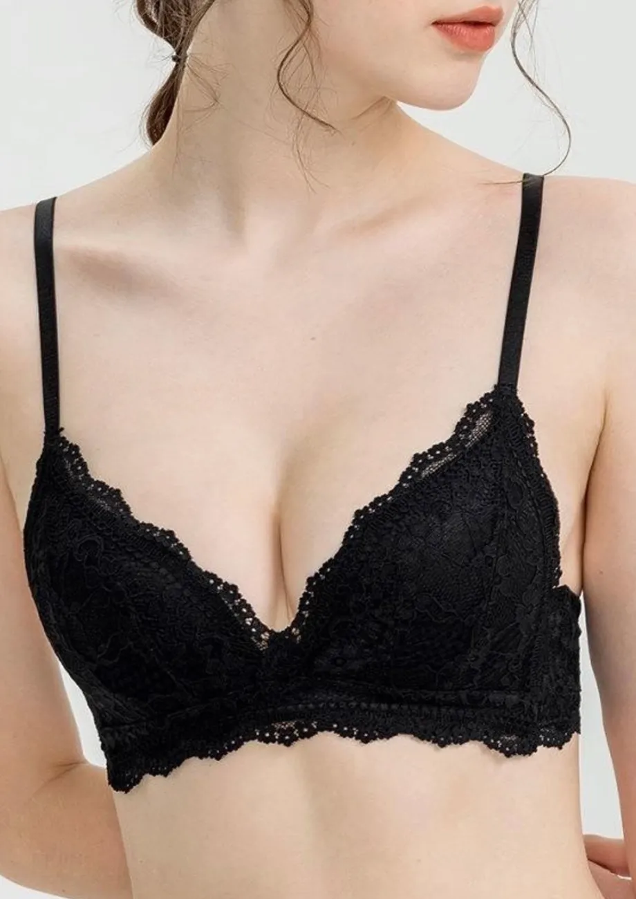 Black Lace Moulded Bra