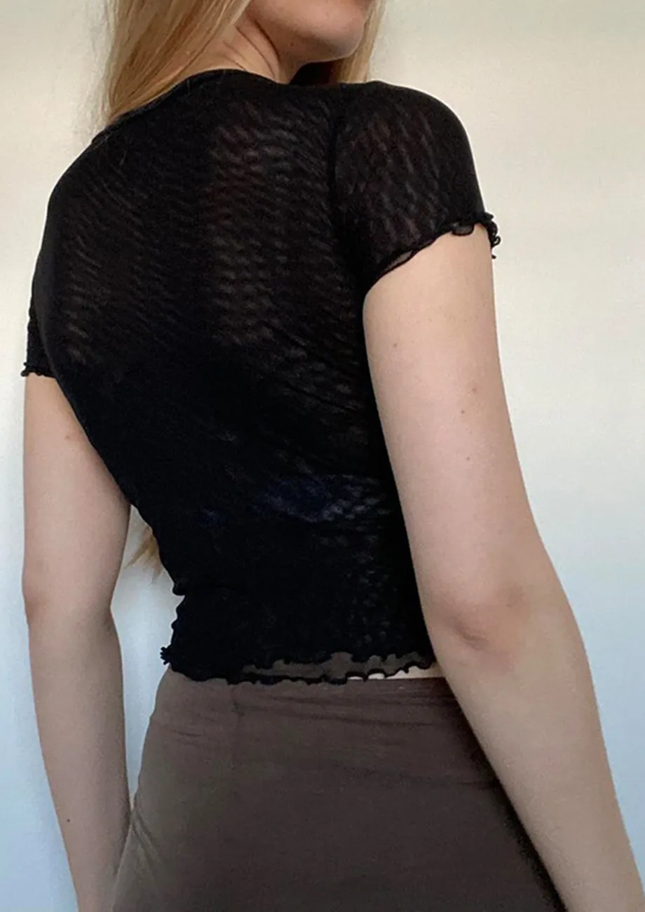 semi sheer top