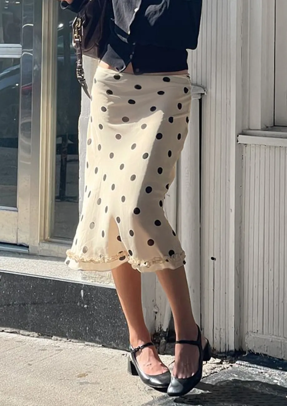 Polka-dots Midi Skirt