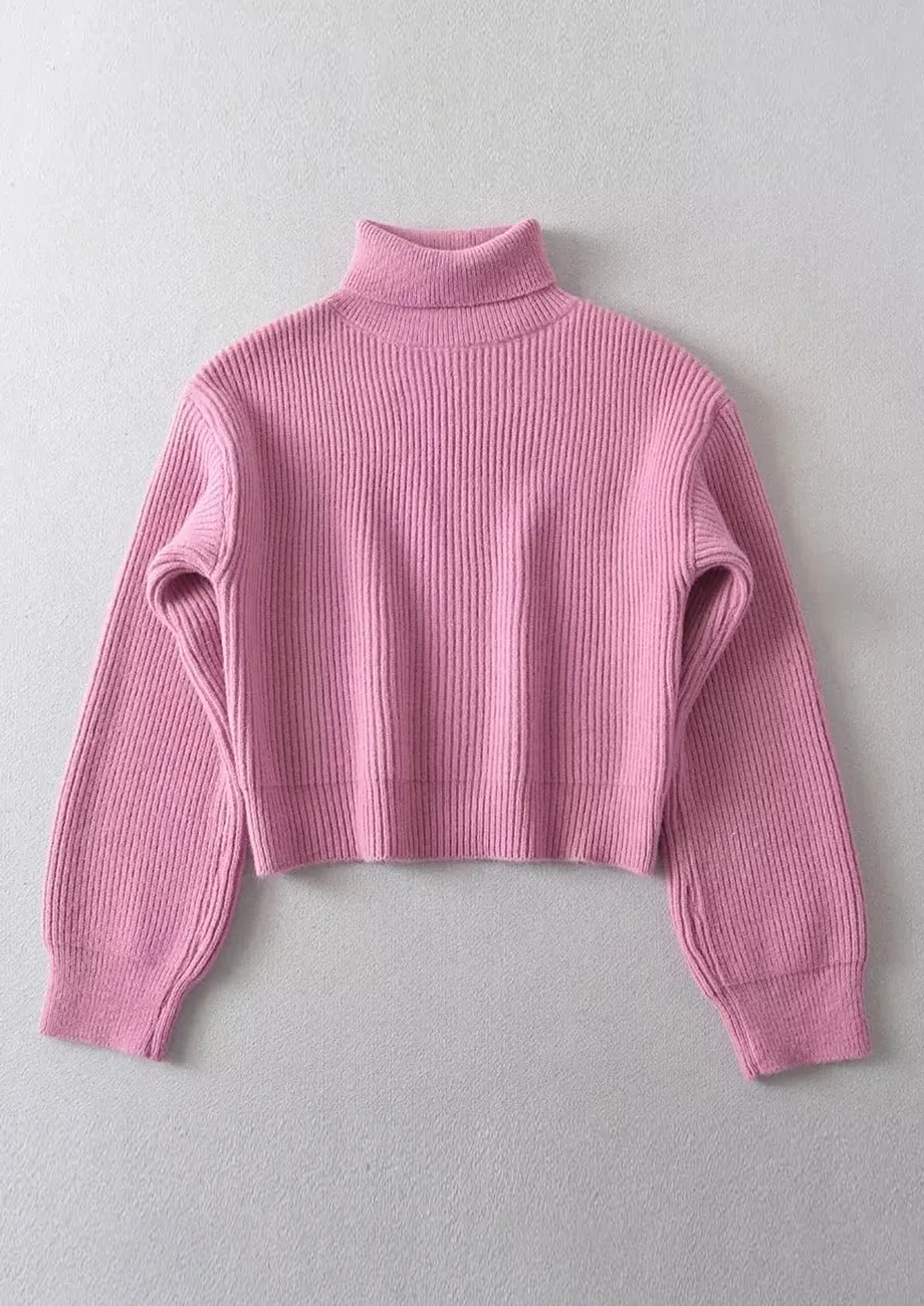 Pink fitted jumper best sale