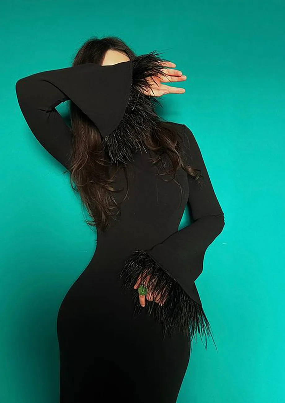 Buy BLACK SEAMLESS MERMAID MAXI DRESS for Women Online in India