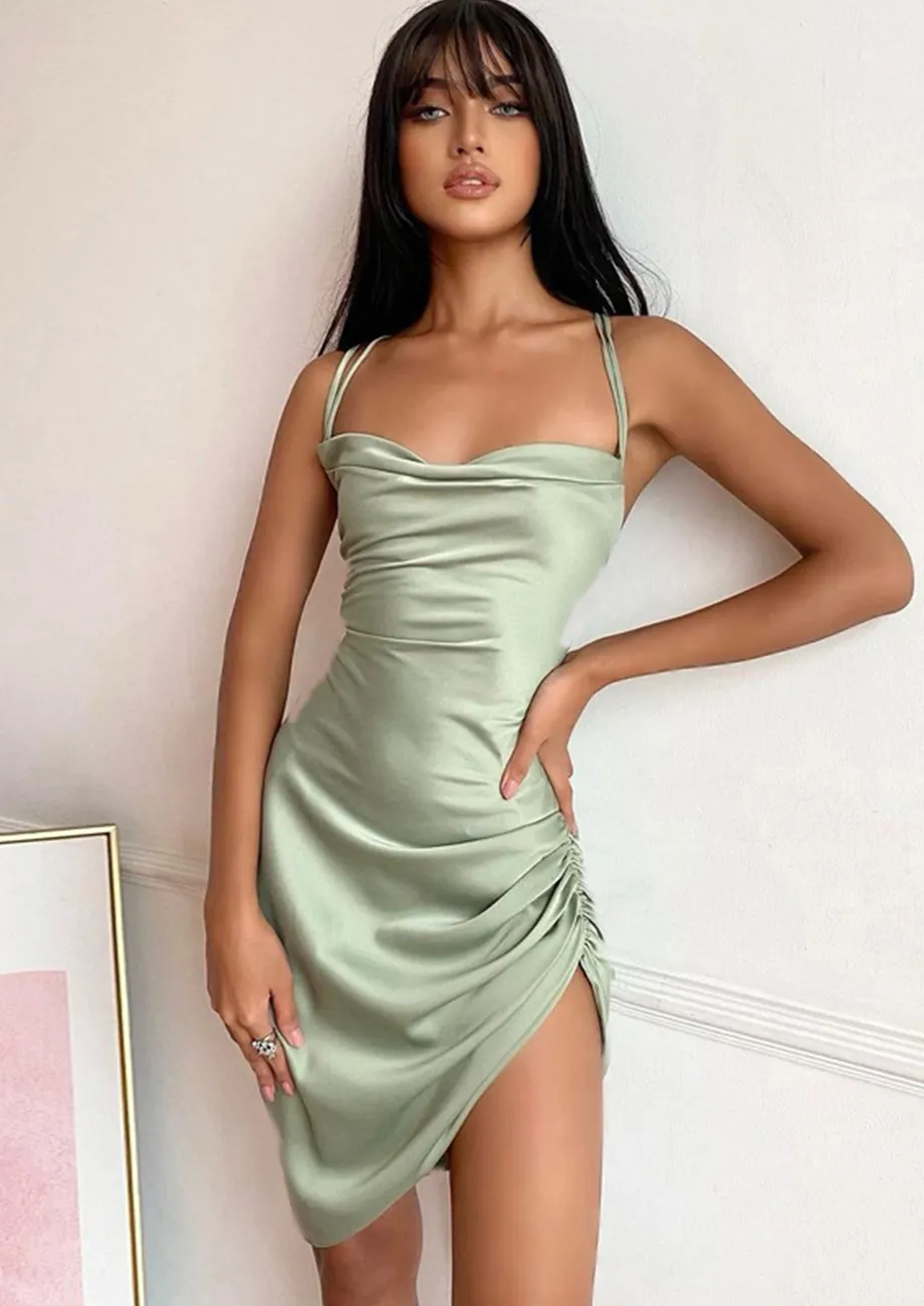 Silk bodycon dress online