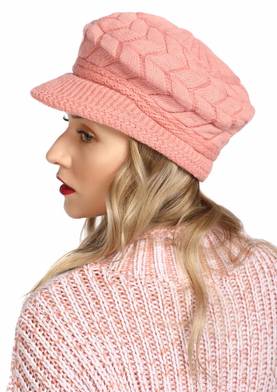 Buy WINTER IS THE TIME PINK GATSBY CAP for Women Online in India