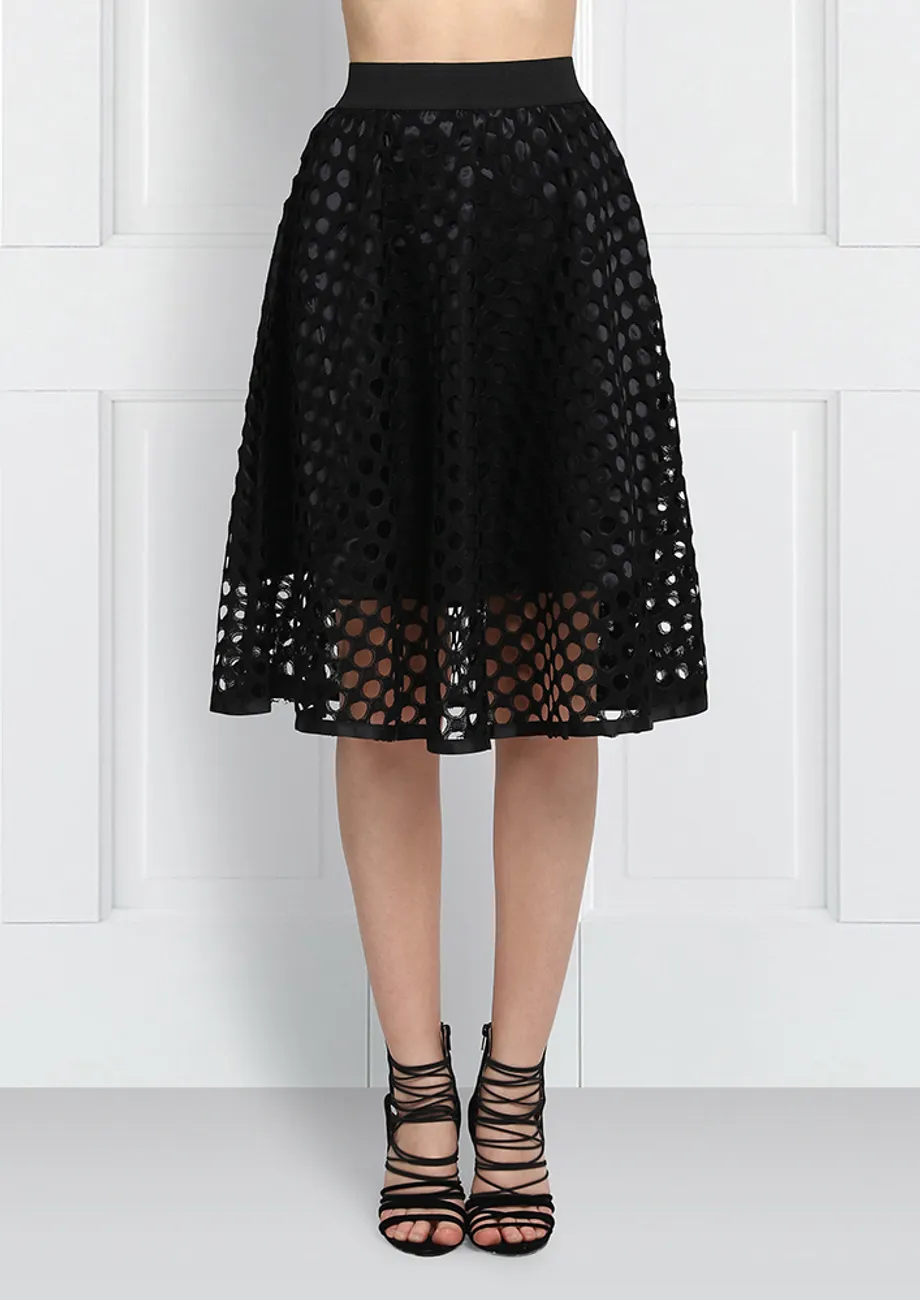 Buy Black Flared Skirt for Women Online in India