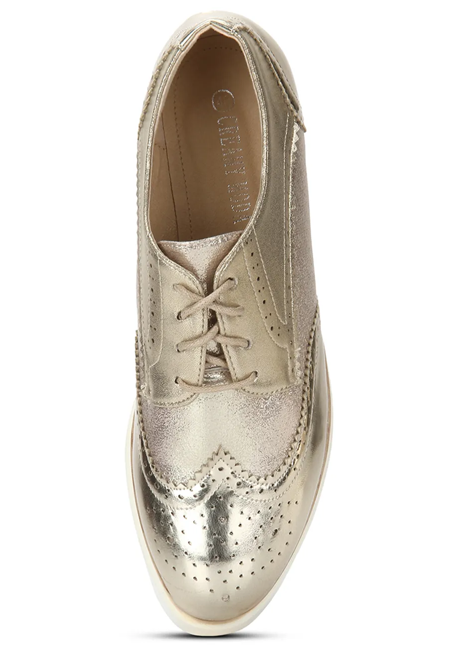 Buy METALLIC BROGUES for Women Online in India