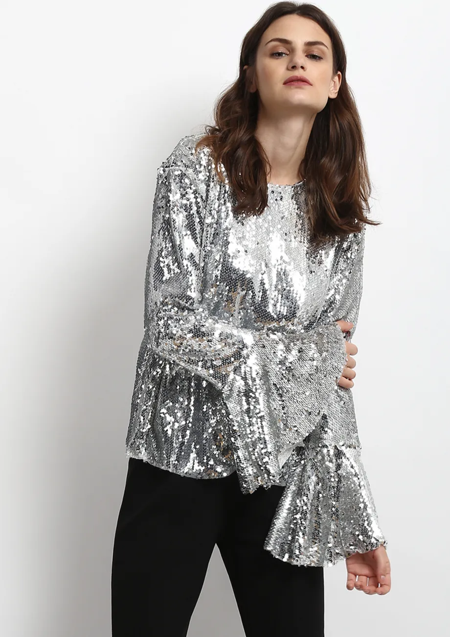 silver disco top