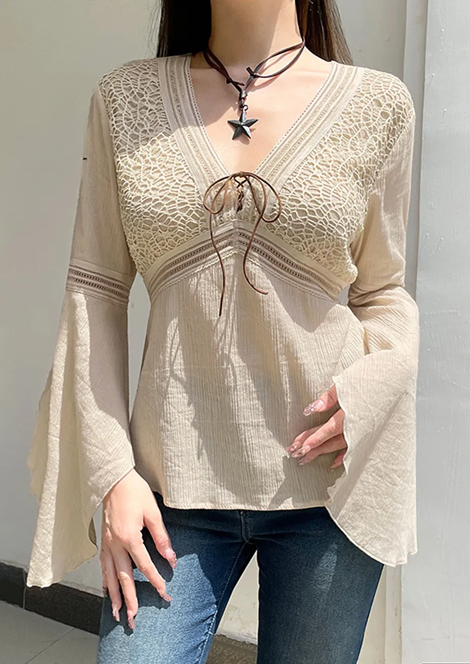 Ruffle sleeve blouse online sales